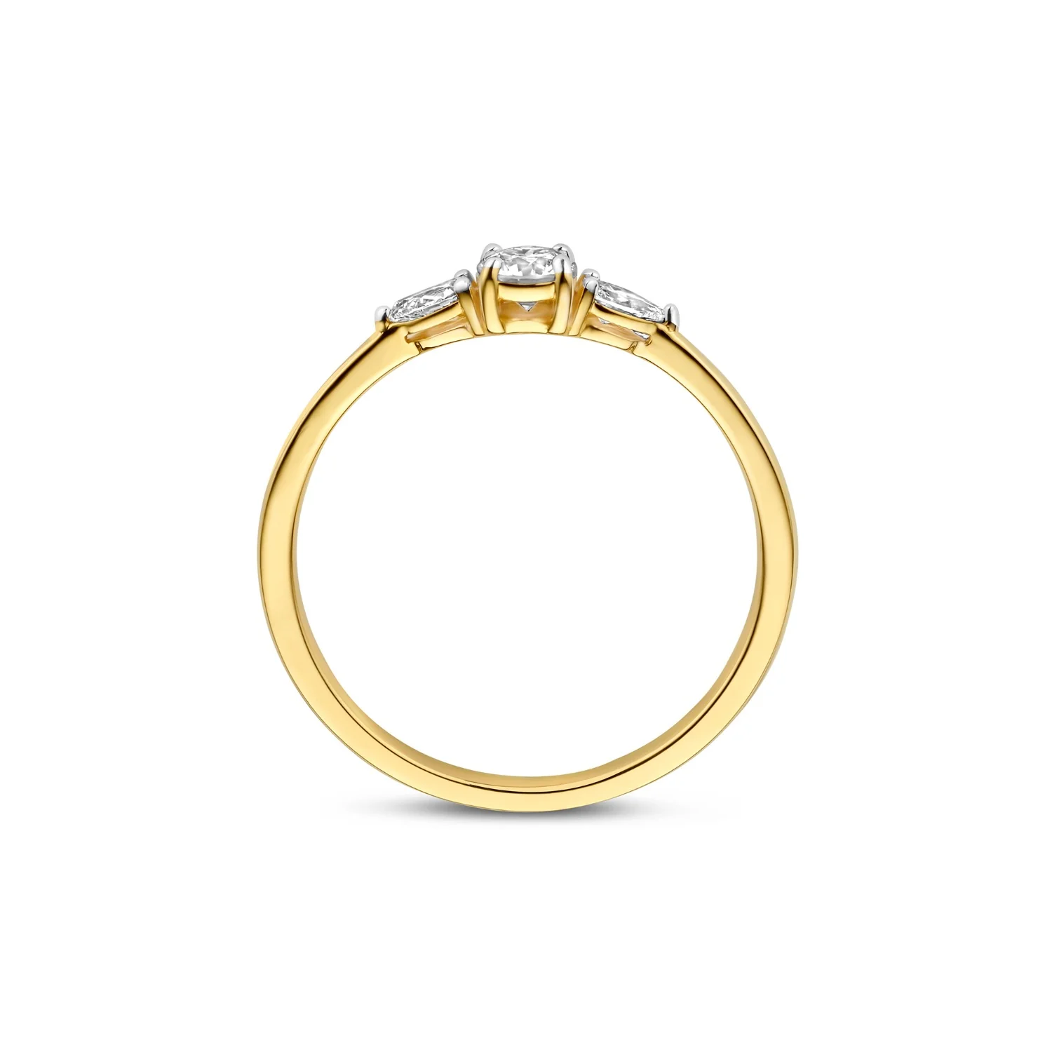 Isabel Bernard De la Paix Nancy 14 karat gold ring with diamond 0.32 carat IBD330041-60 - Image 6