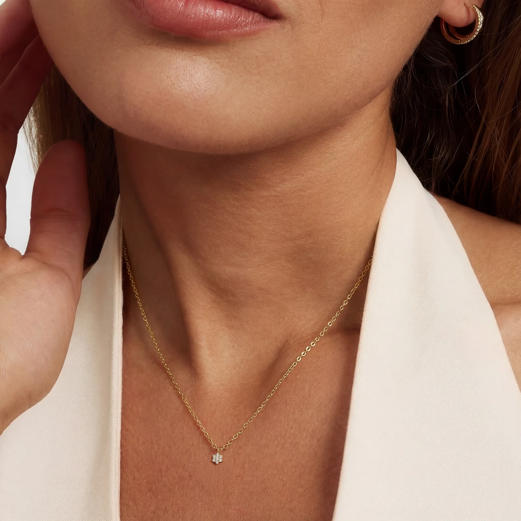 Isabel Bernard De La Paix Romee Necklace With Diamonds 0.07 Carat IBD350034 - Image 2