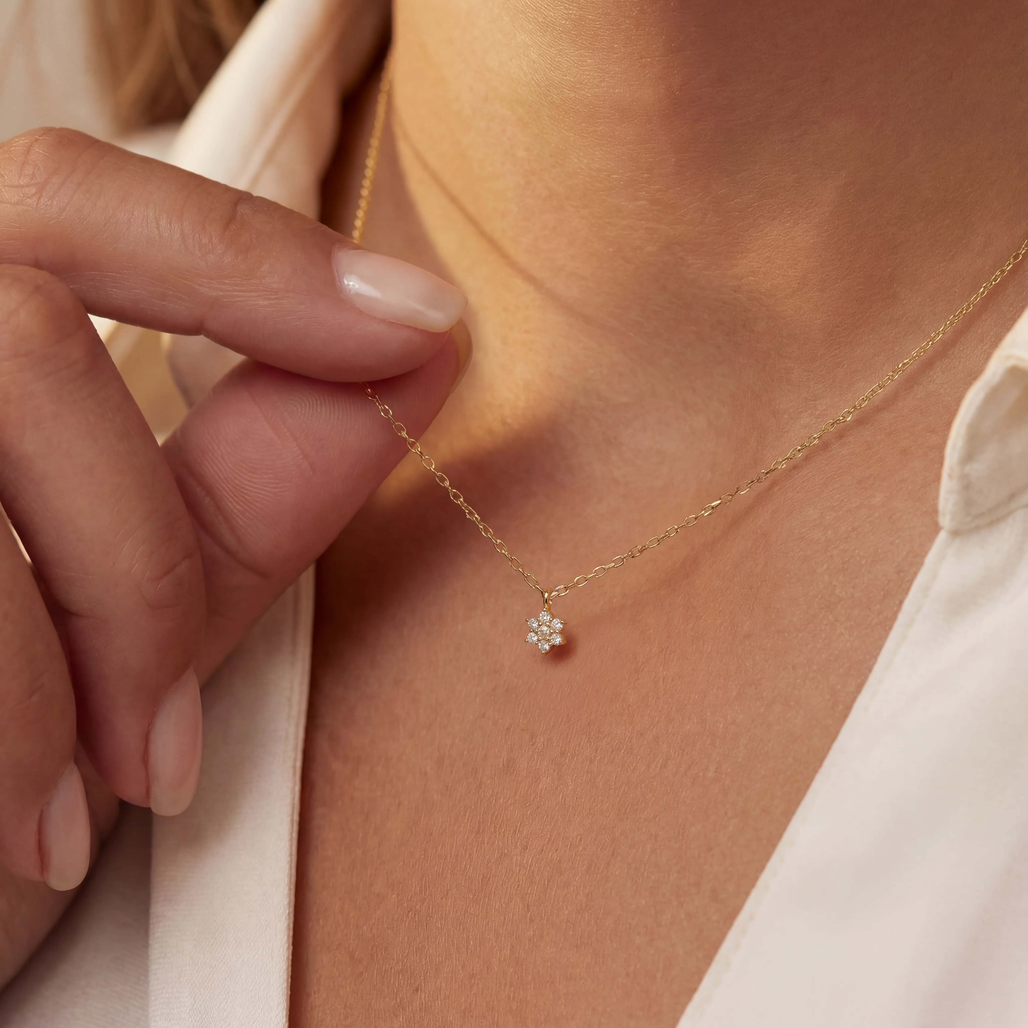 Isabel Bernard De La Paix Romee Necklace With Diamonds 0.07 Carat IBD350034 - Image 3