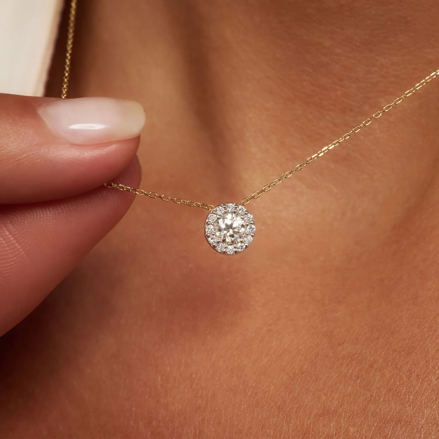 Isabel Bernard De la Paix Viviane 14 karat gold necklace with diamond IBD350031 - Image 2