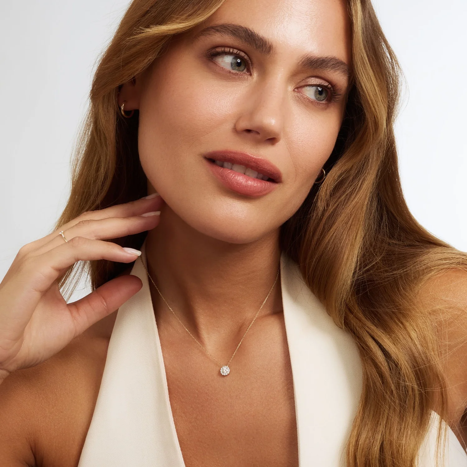 Isabel Bernard De la Paix Viviane 14 karat gold necklace with diamond IBD350031 - Image 4