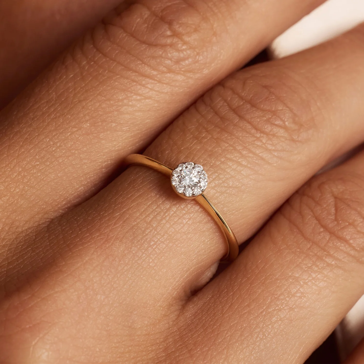 Isabel Bernard De la Paix Viviane 14 karat gold ring with diamond 0.11 carat IBD330037-50 - Image 2