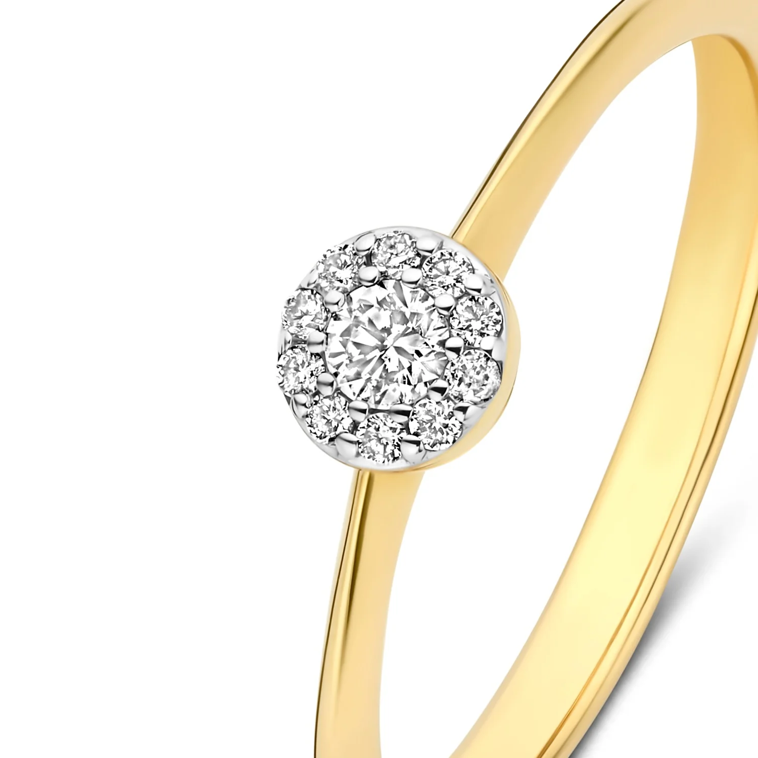 Isabel Bernard De la Paix Viviane 14 karat gold ring with diamond 0.11 carat IBD330037-50 - Image 5