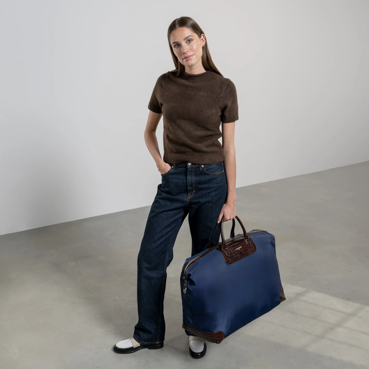 Isabel Bernard Du Louvre Colette Blue Weekend Bag Large IB20003-942 - Image 3