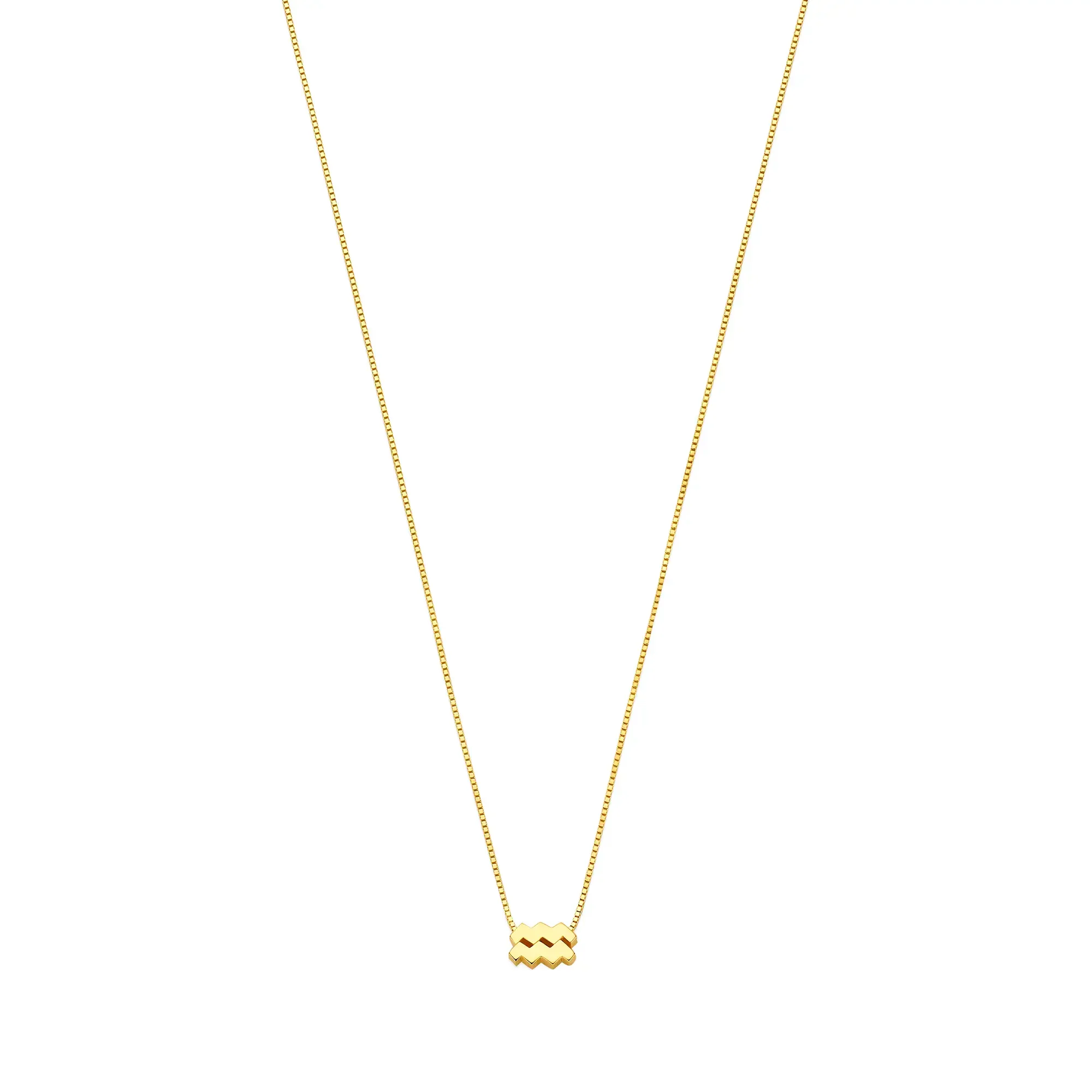 Isabel Bernard Étoiles d’Or Aquarius 14 Carat Gold Venetian Necklace With Horoscope IB340188 - Image 3