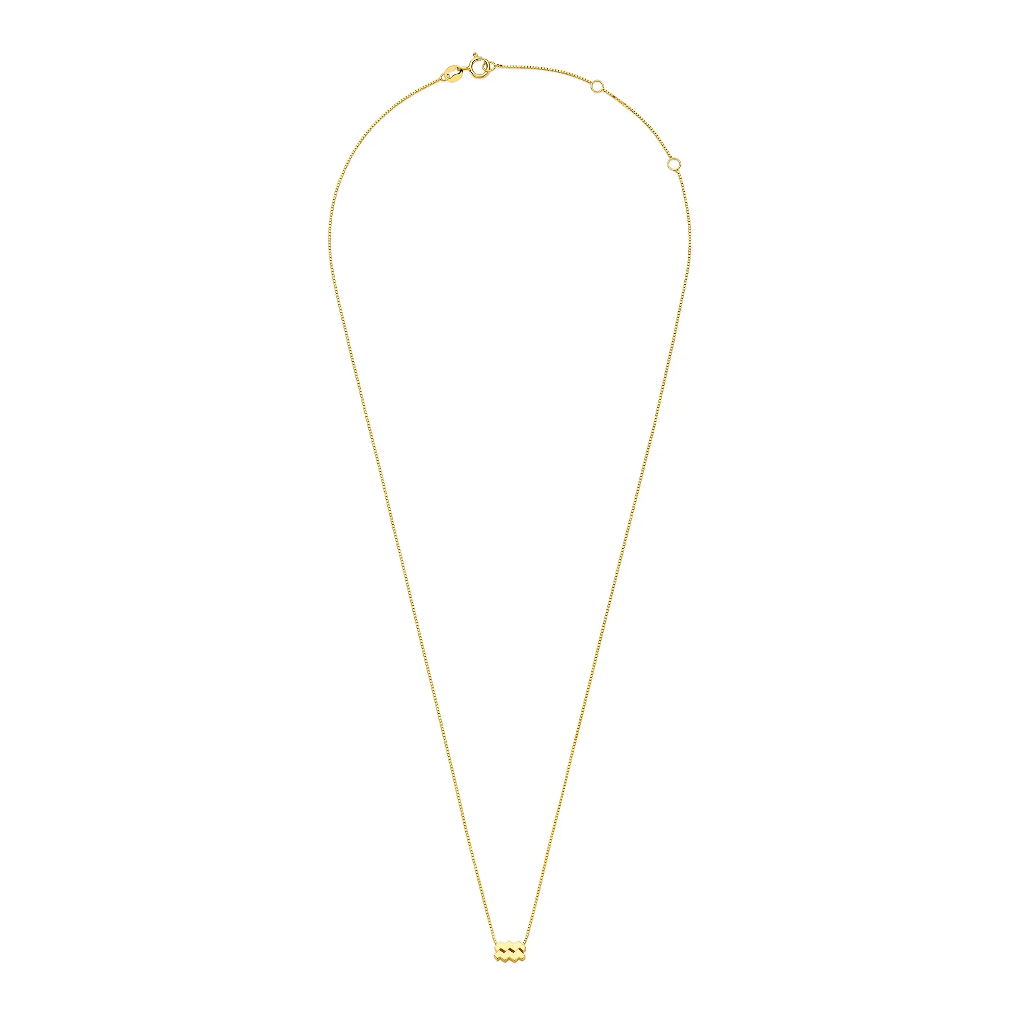 Isabel Bernard Étoiles d’Or Aquarius 14 Carat Gold Venetian Necklace With Horoscope IB340188 - Image 5