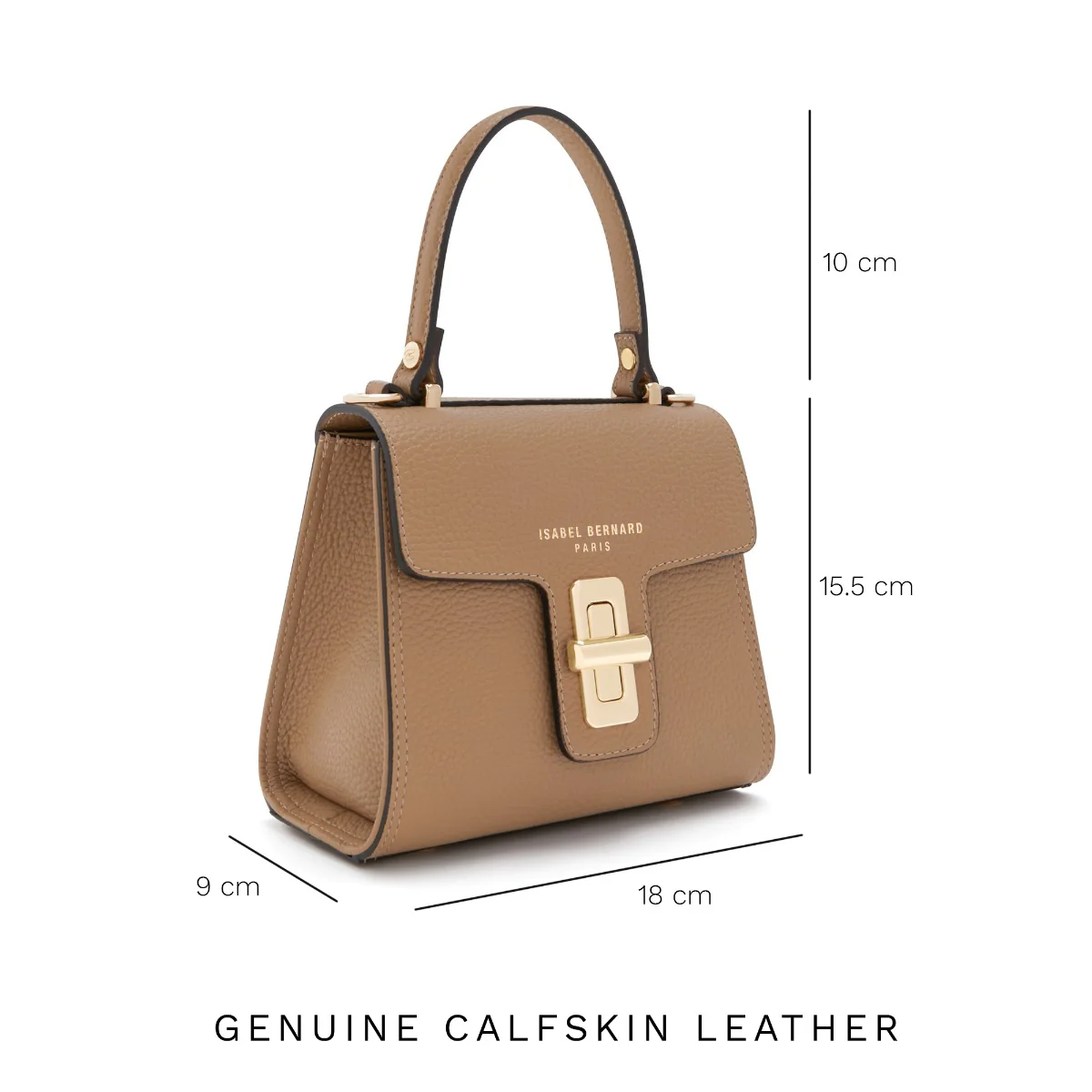 Isabel Bernard Femme Forte Handbag Beige  IB21126-072 - Image 8