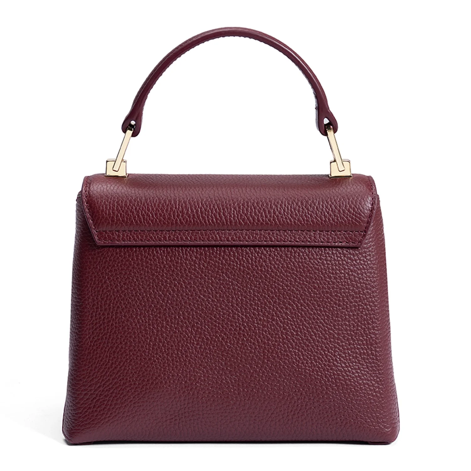 Isabel Bernard Femme Forte Heline Bordeaux Calfskin Leather Handbag IB21121 - Image 5