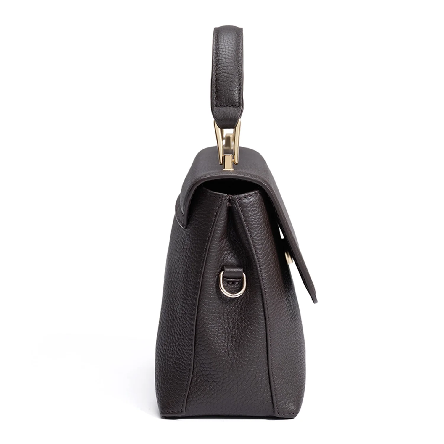 Isabel Bernard Femme Forte Heline Brown Calfskin Leather Handbag IB21130 - Image 9