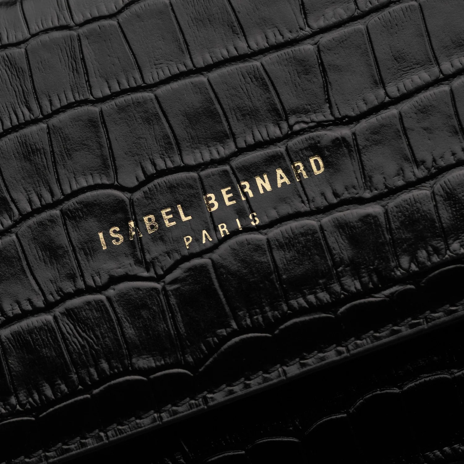 Isabel Bernard Femme Forte Heline croco Black Leather Handbag made of Calfskin IB21037 - Image 7