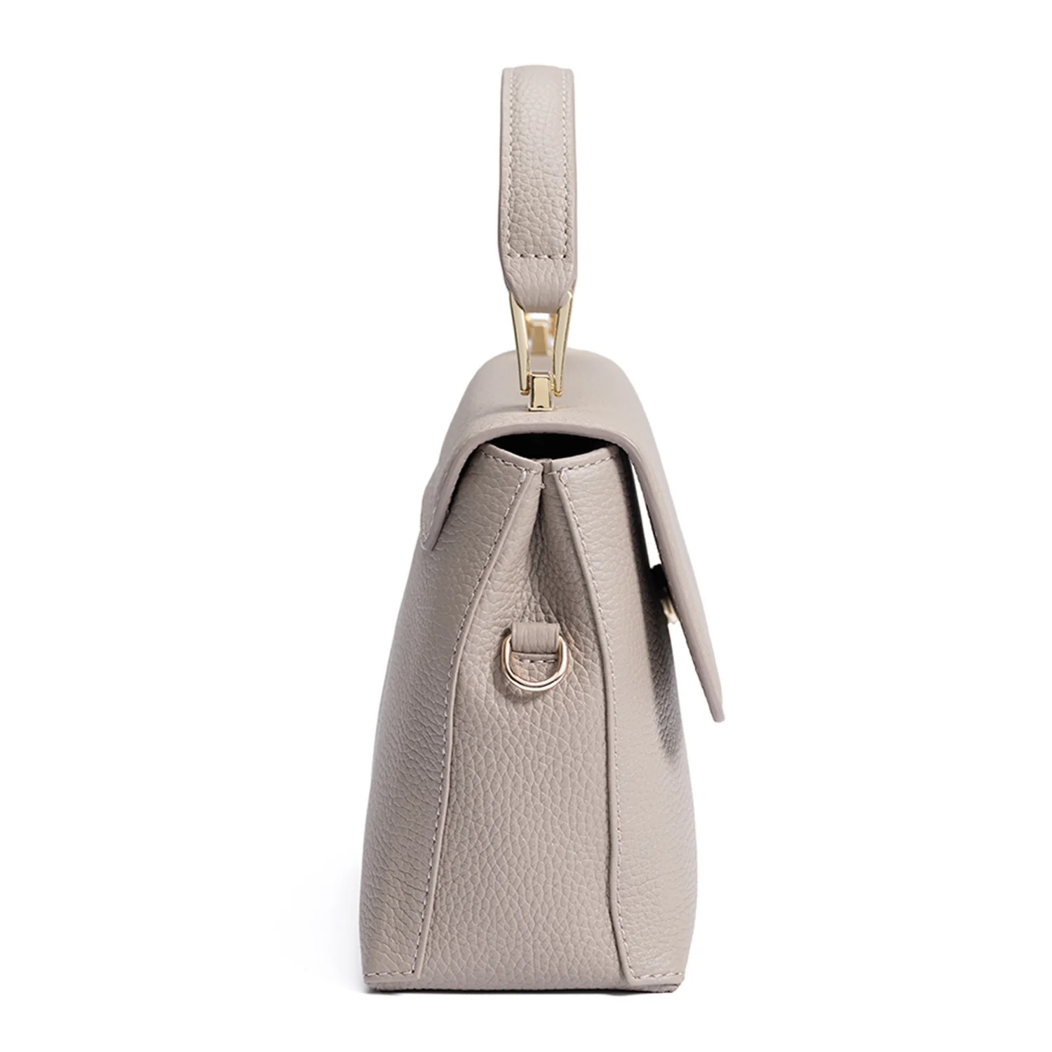 Isabel Bernard Femme Forte Heline Taupe Leather Handbag made of Calfskin IB21039 - Image 5
