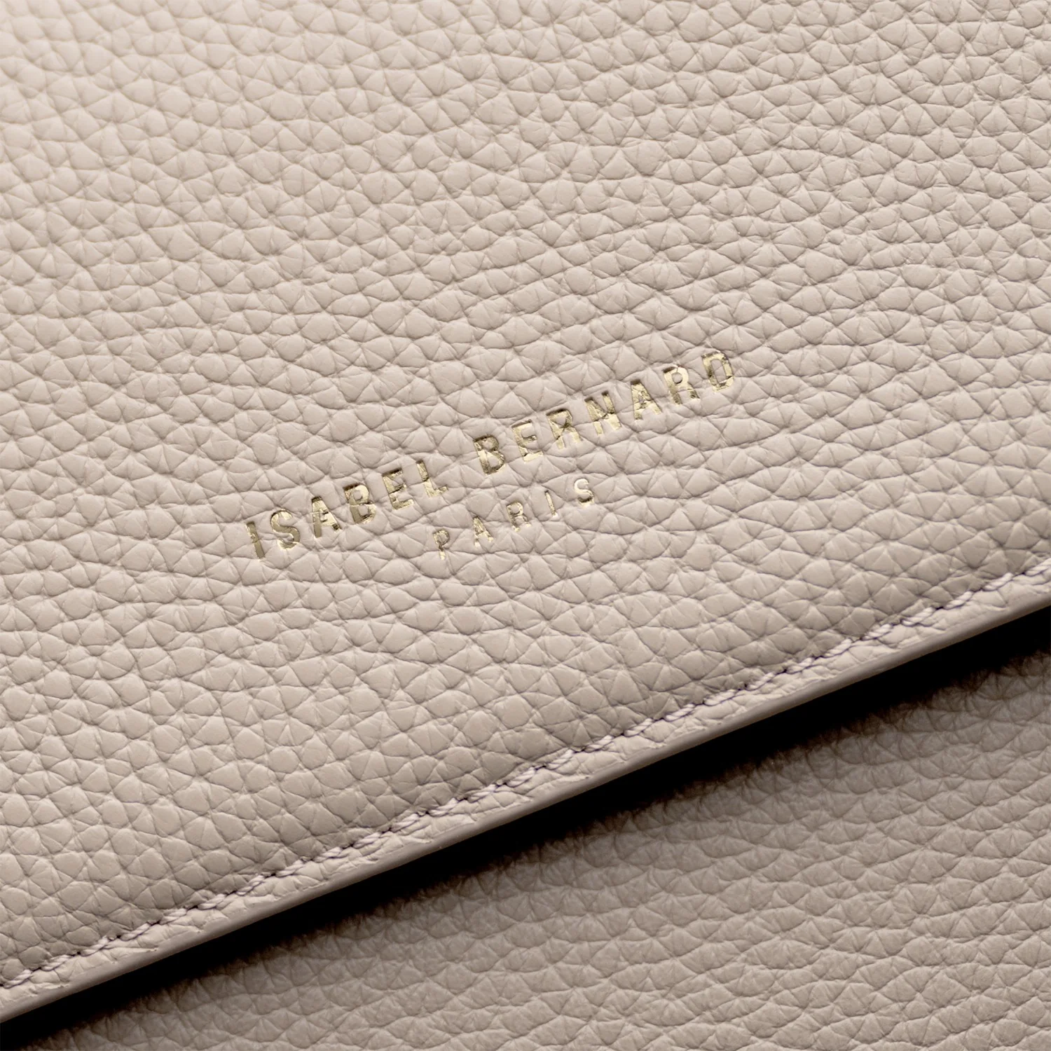 Isabel Bernard Femme Forte Heline Taupe Leather Handbag made of Calfskin IB21039 - Image 7