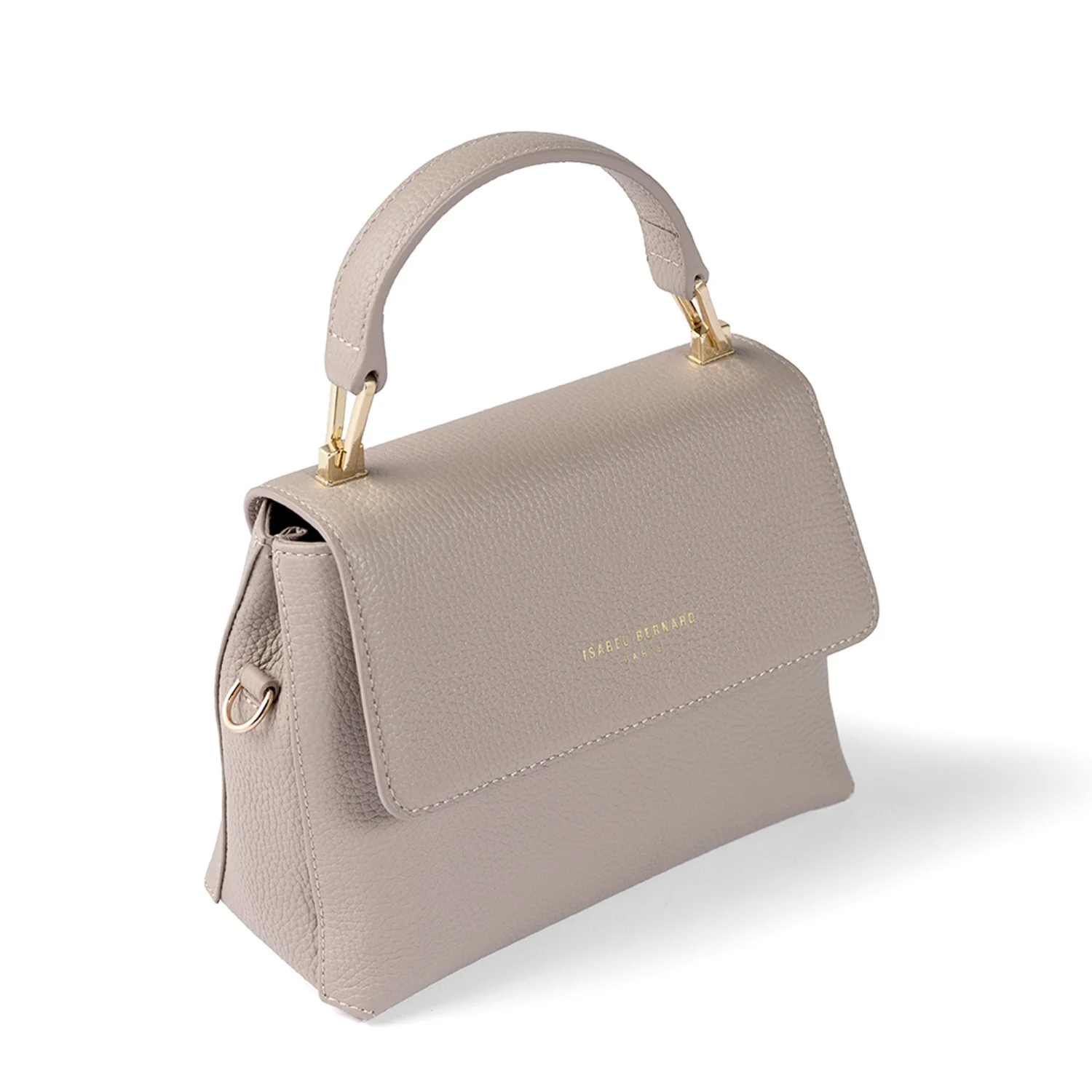 Isabel Bernard Femme Forte Heline Taupe Leather Handbag made of Calfskin IB21039 - Image 9