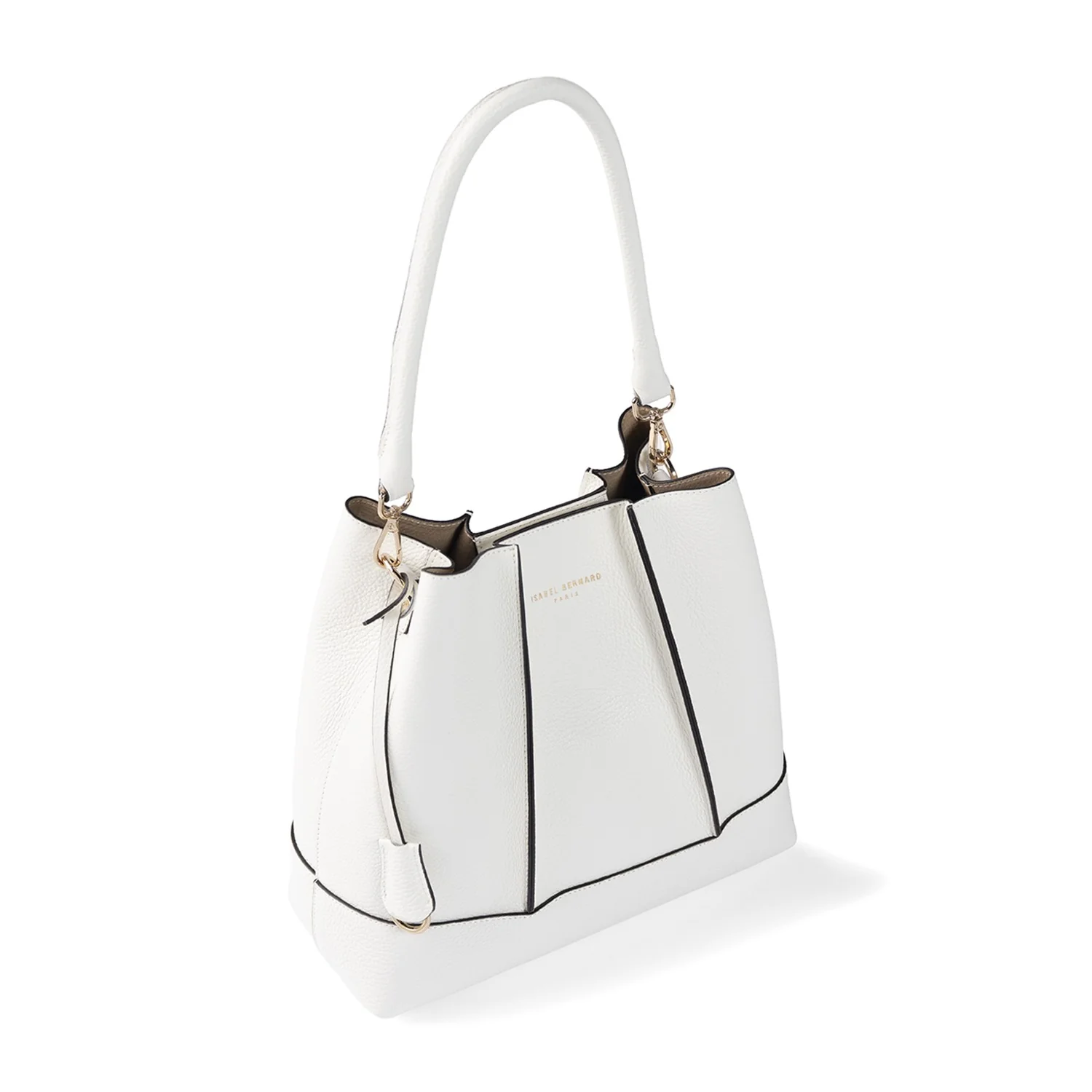 Isabel Bernard Femme Forte Macie Crème Calfskin Shoulder Bag IB25074-070 - Image 9