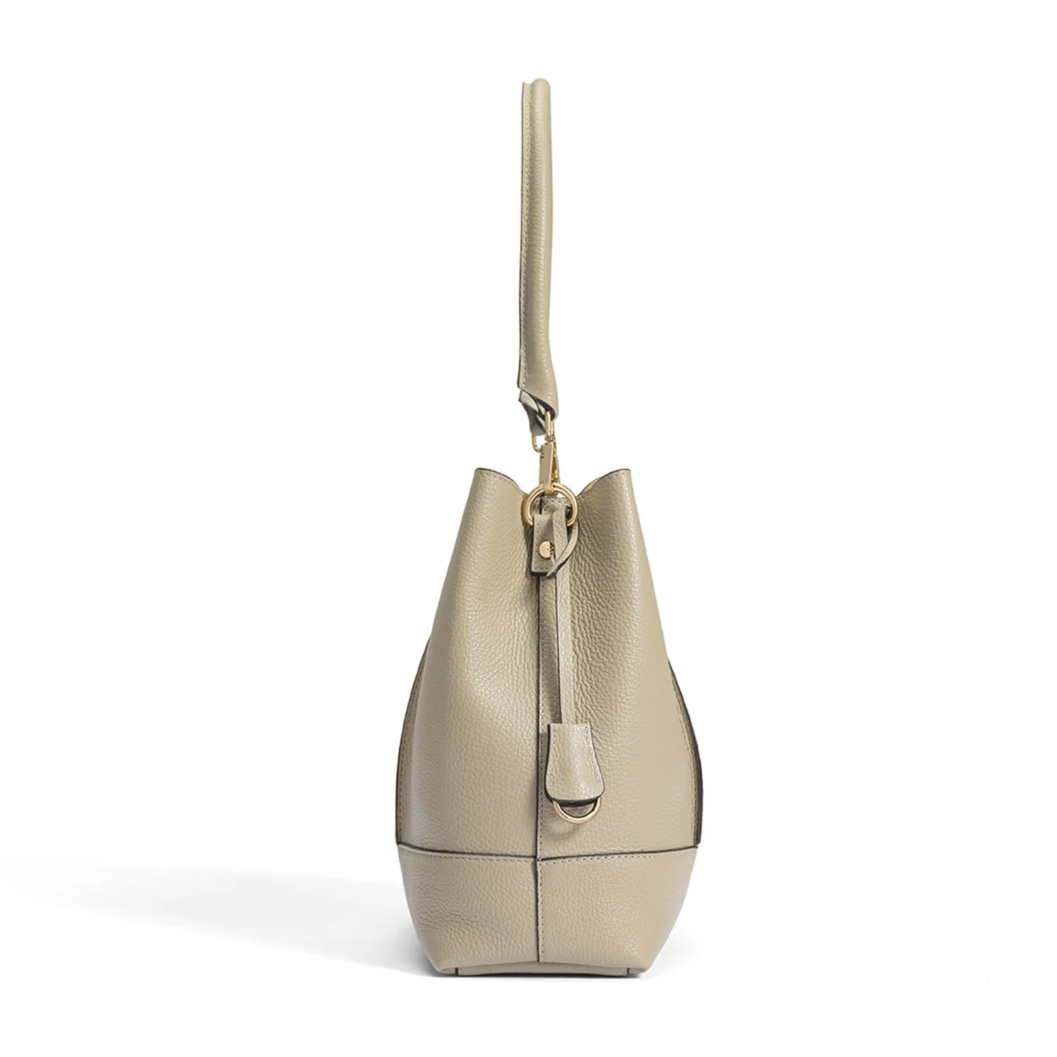 Isabel Bernard Femme Forte Macie Taupe Calfskin Shoulder Bag IB25074-078 - Image 4
