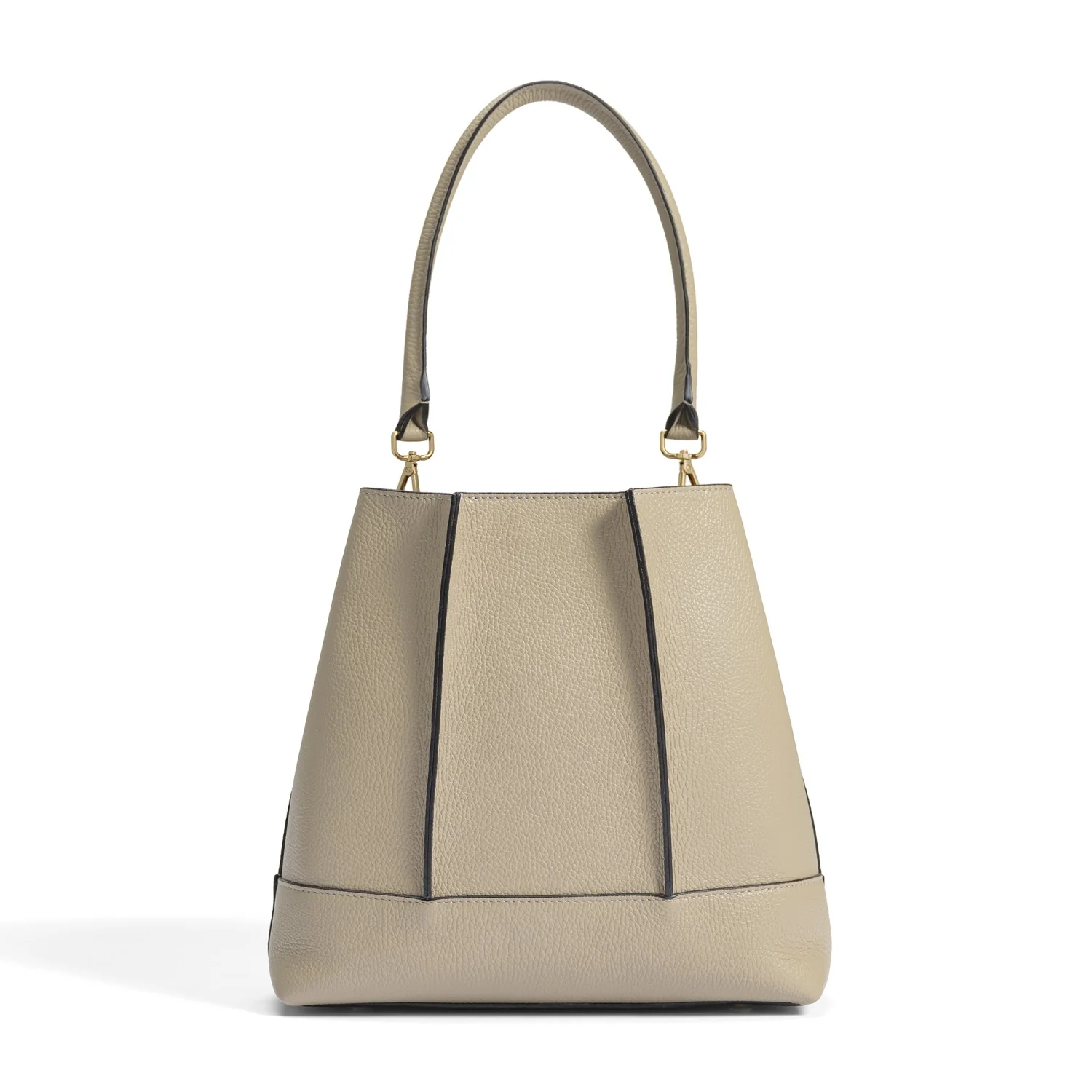 Isabel Bernard Femme Forte Macie Taupe Calfskin Shoulder Bag IB25074-078 - Image 5