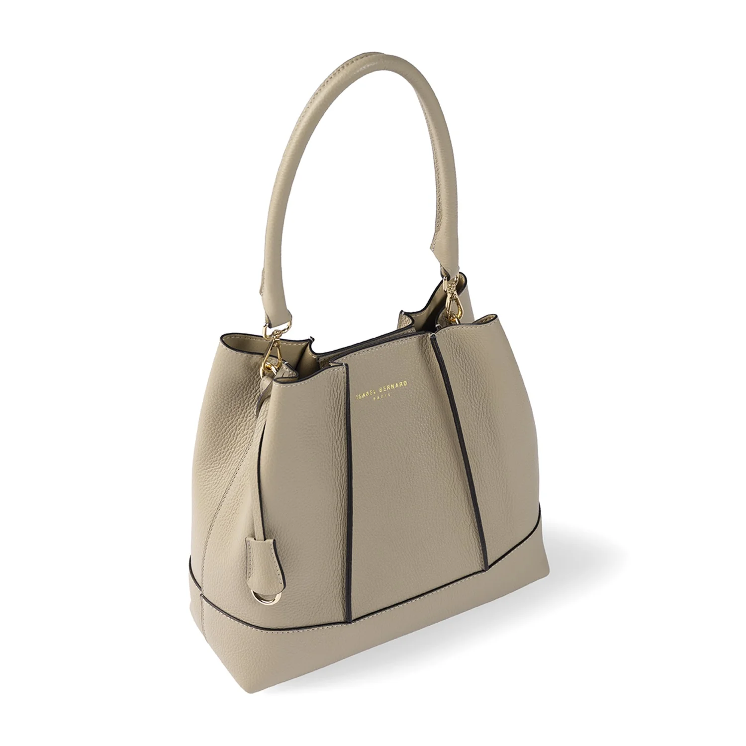Isabel Bernard Femme Forte Macie Taupe Calfskin Shoulder Bag IB25074-078 - Image 8