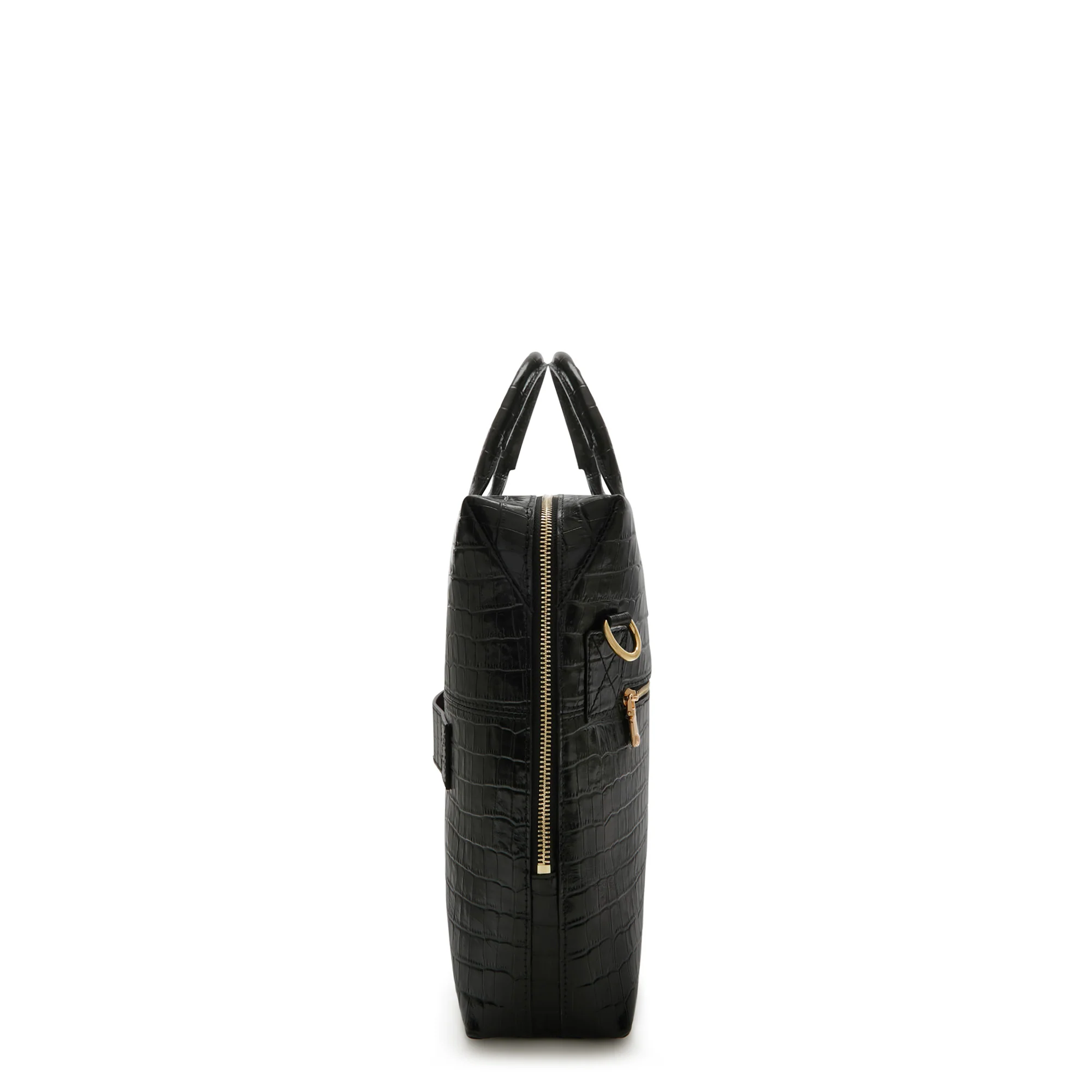 Isabel Bernard Honoré Anique Croco Black Calfskin Handbag IB25072 - Image 4