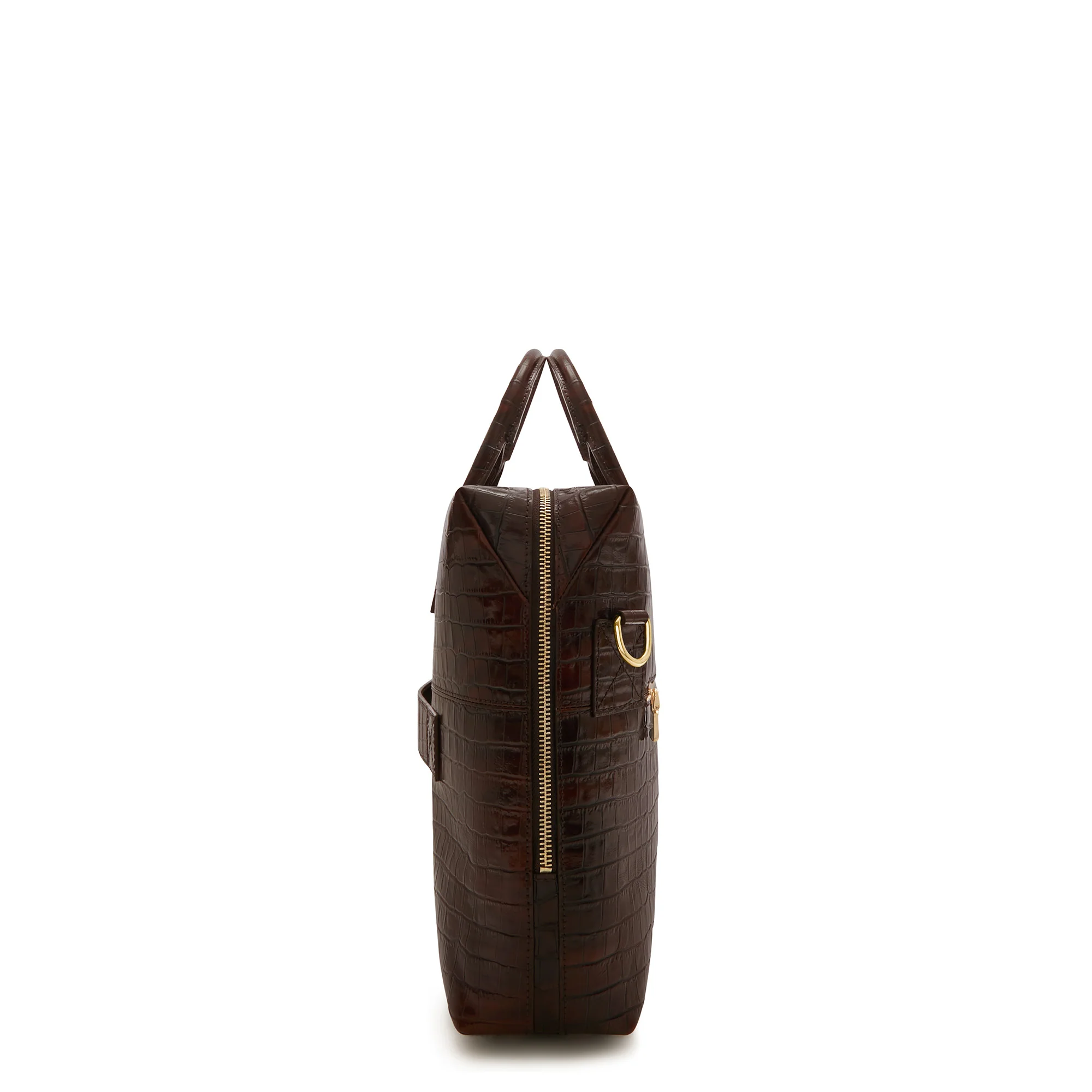 Isabel Bernard Honoré Anique Croco Brown Calfskin Handbag IB25073 - Image 4