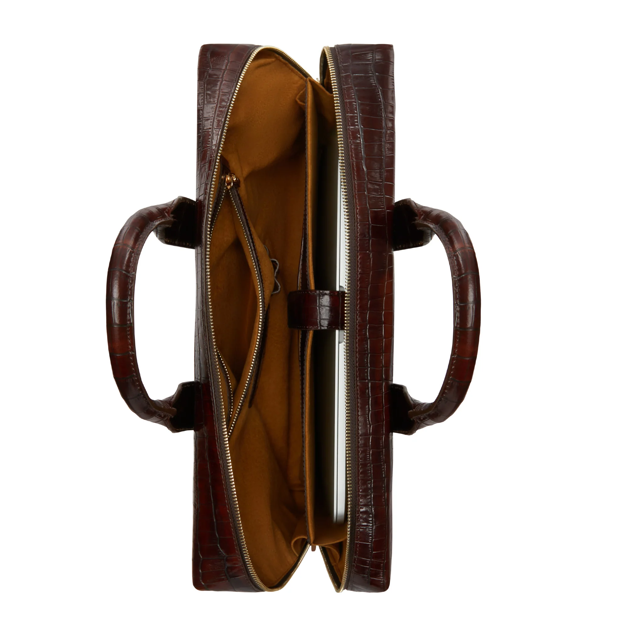 Isabel Bernard Honoré Anique Croco Brown Calfskin Handbag IB25073 - Image 6