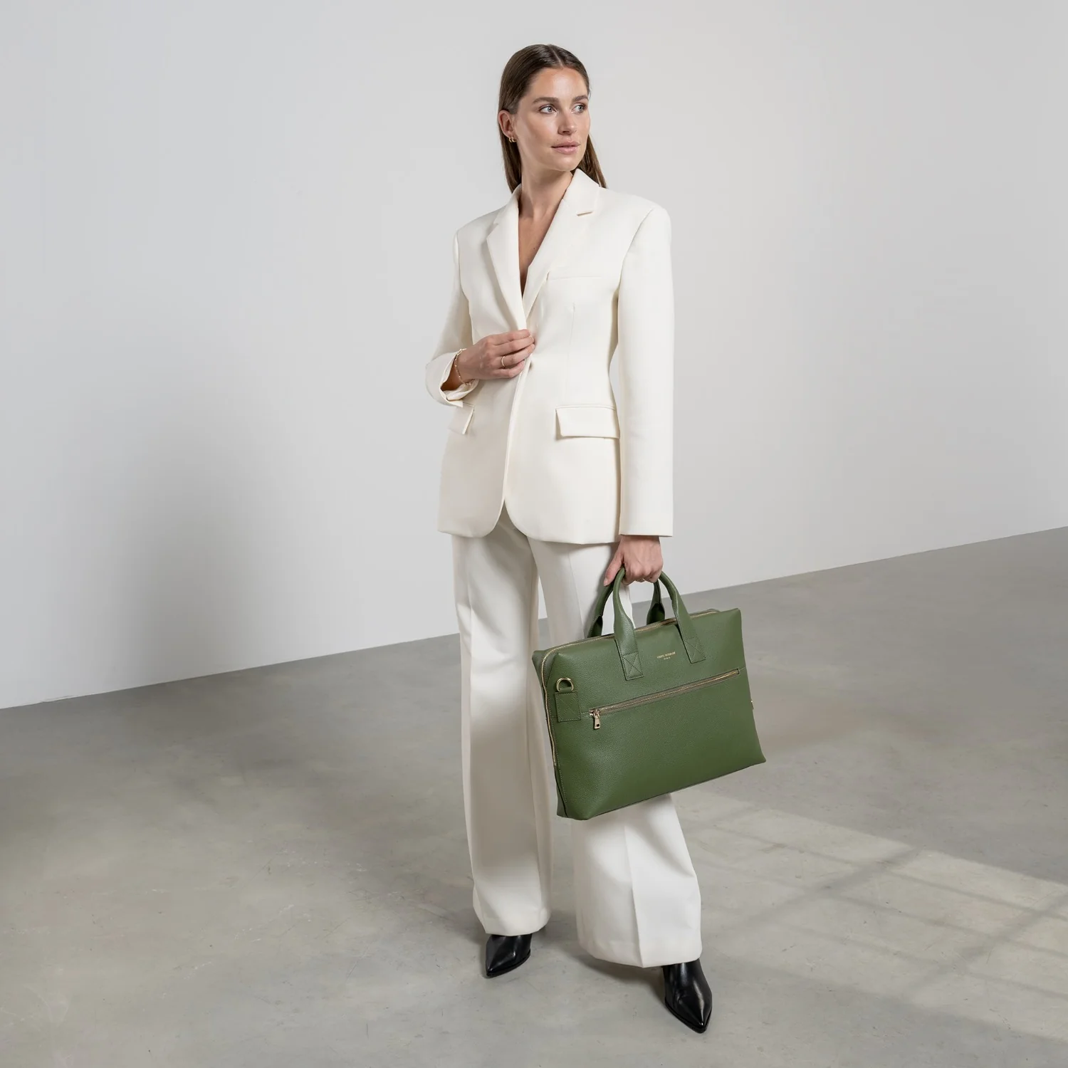 Isabel Bernard Honoré Anique Green Calfskin Handbag IB25061 - Image 2
