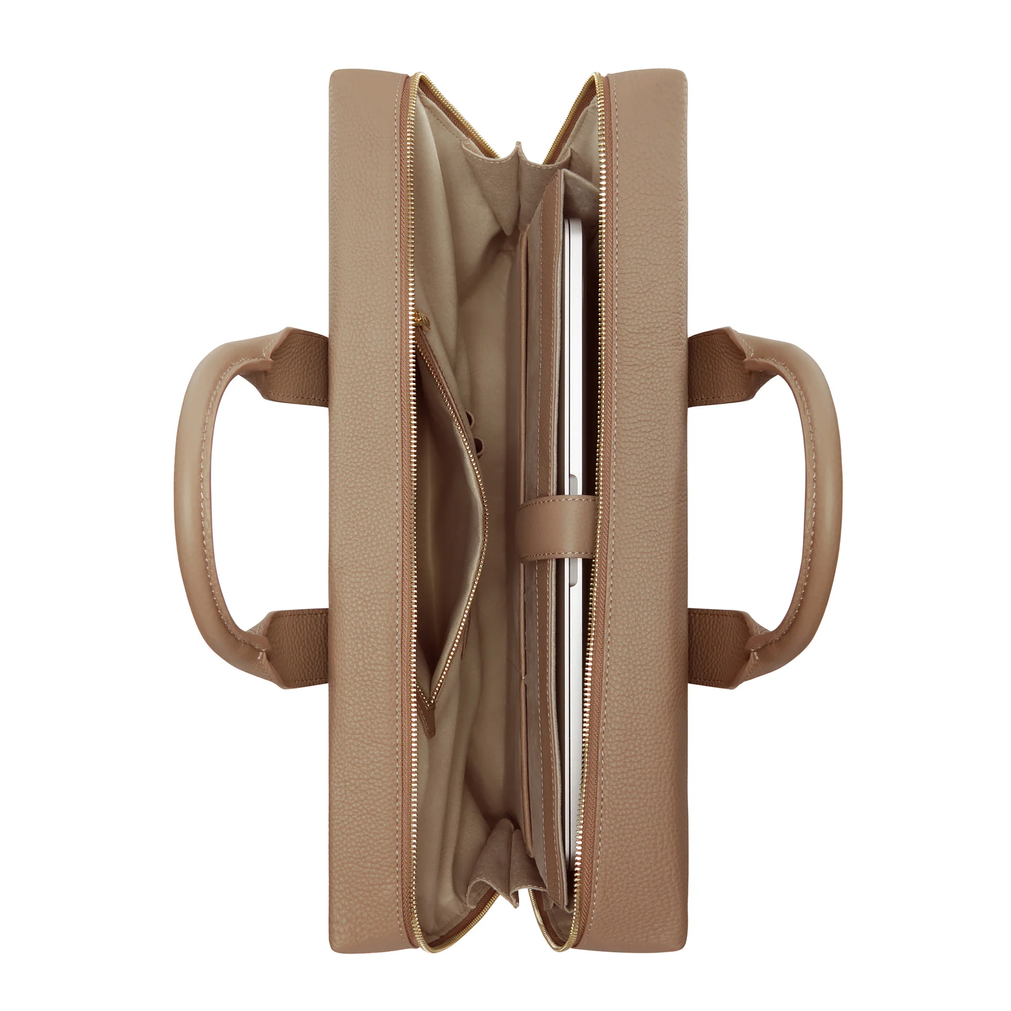 Isabel Bernard Honoré Anique Taupe Calfskin Handbag IB25070 - Image 6