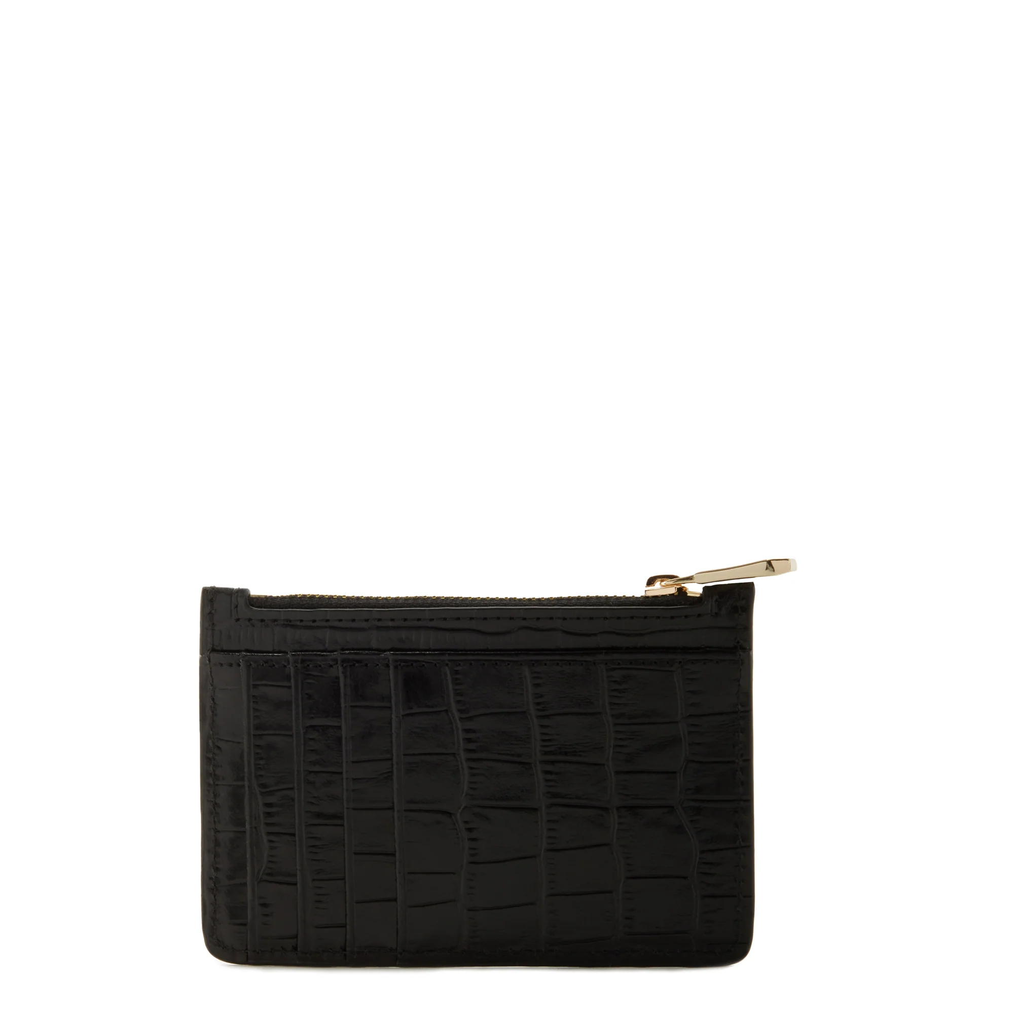 Isabel Bernard Honoré Aveline croco Black Leather Card Holder made of Calfskin IB27018 - Image 6