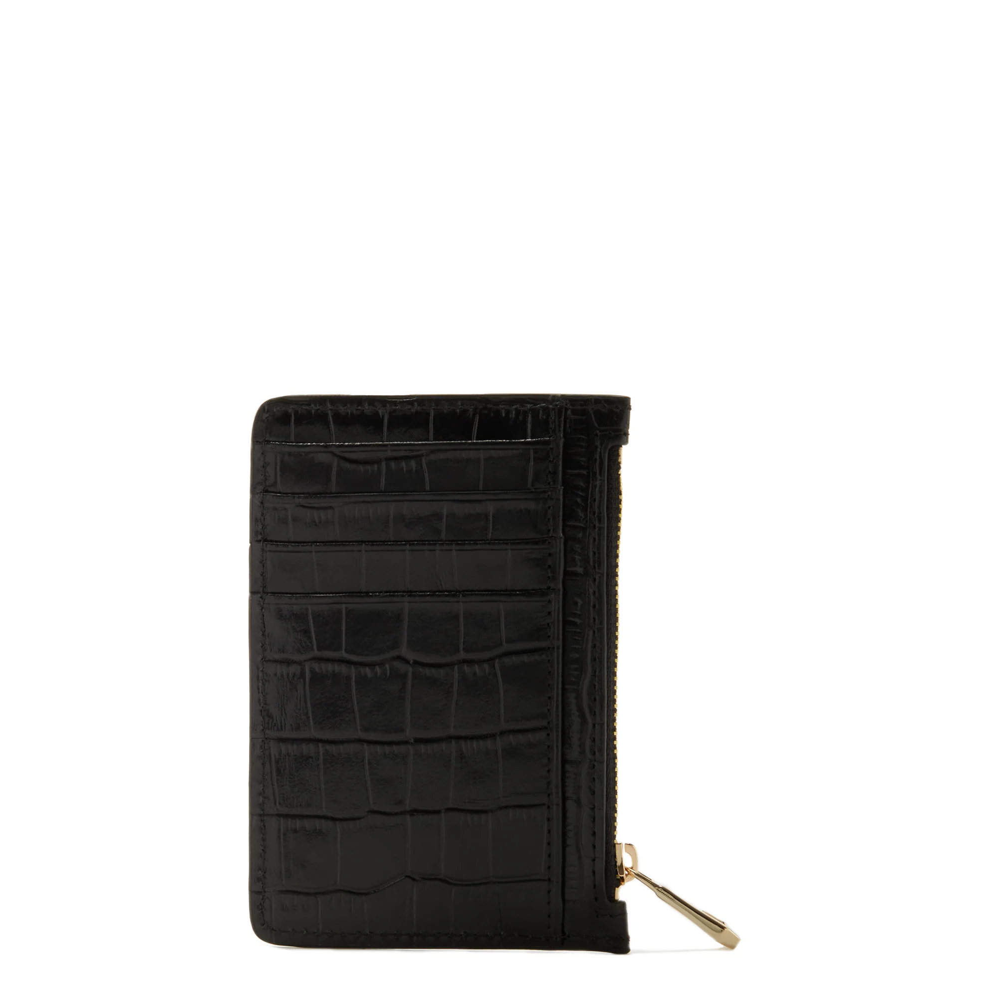 Isabel Bernard Honoré Aveline croco Black Leather Card Holder made of Calfskin IB27018 - Image 7
