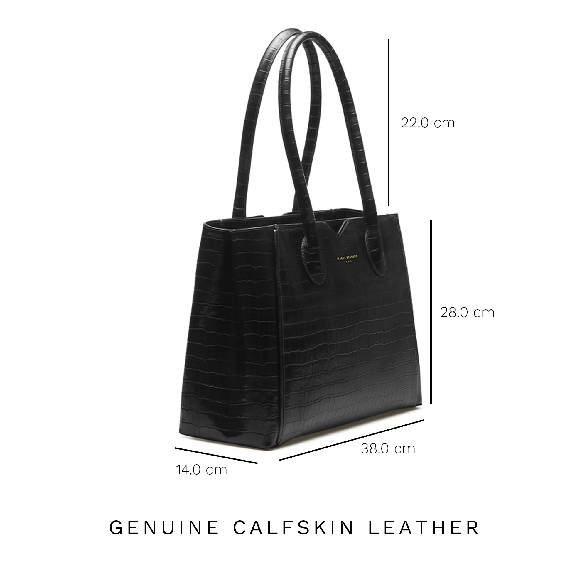Isabel Bernard Honoré Cloè Black Croco Handbag IB25007 - Image 8