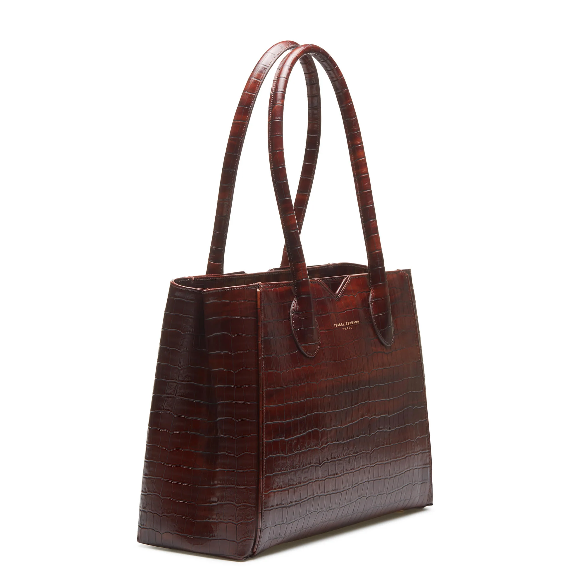 Isabel Bernard Honoré Cloè Croco Brown Handbag IB25006 - Image 4