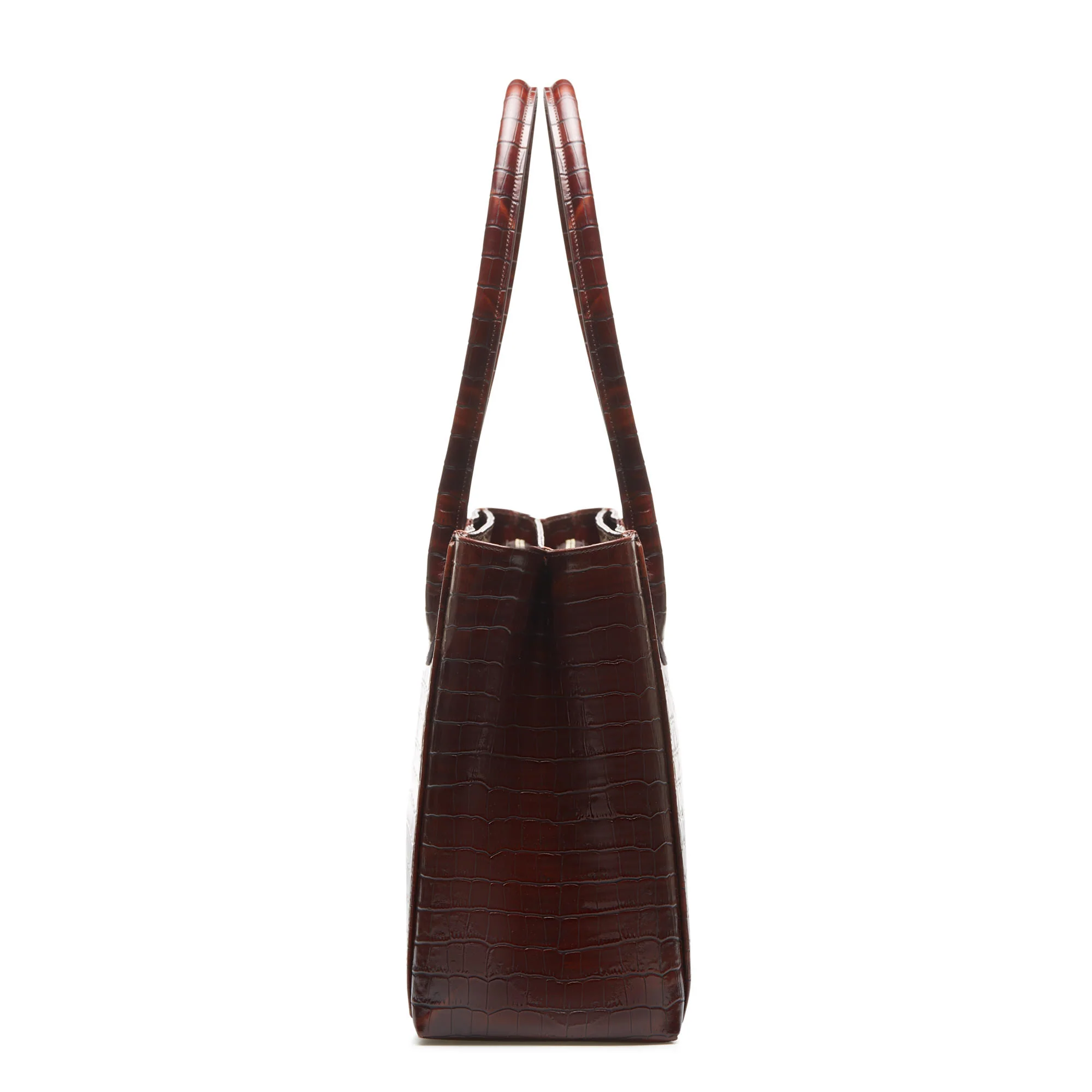 Isabel Bernard Honoré Cloè Croco Brown Handbag IB25006 - Image 5