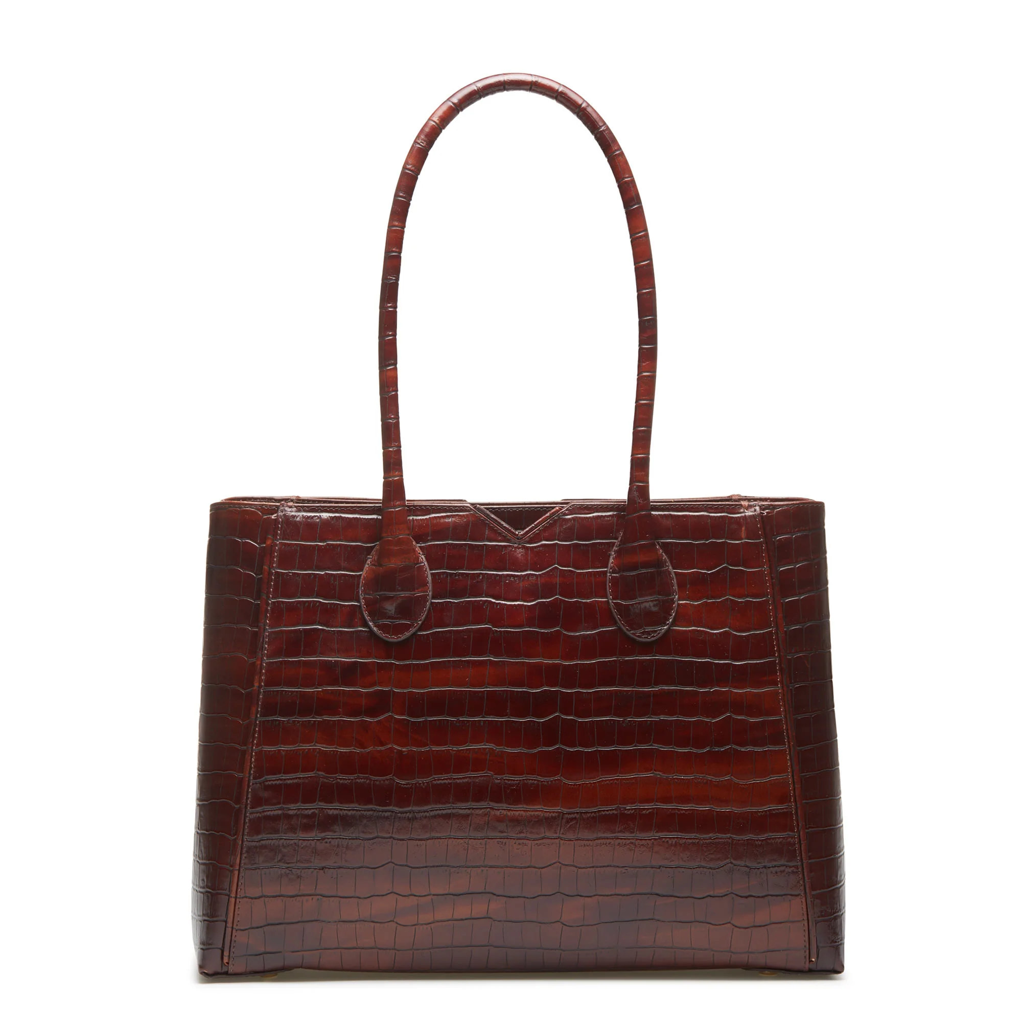 Isabel Bernard Honoré Cloè Croco Brown Handbag IB25006 - Image 6