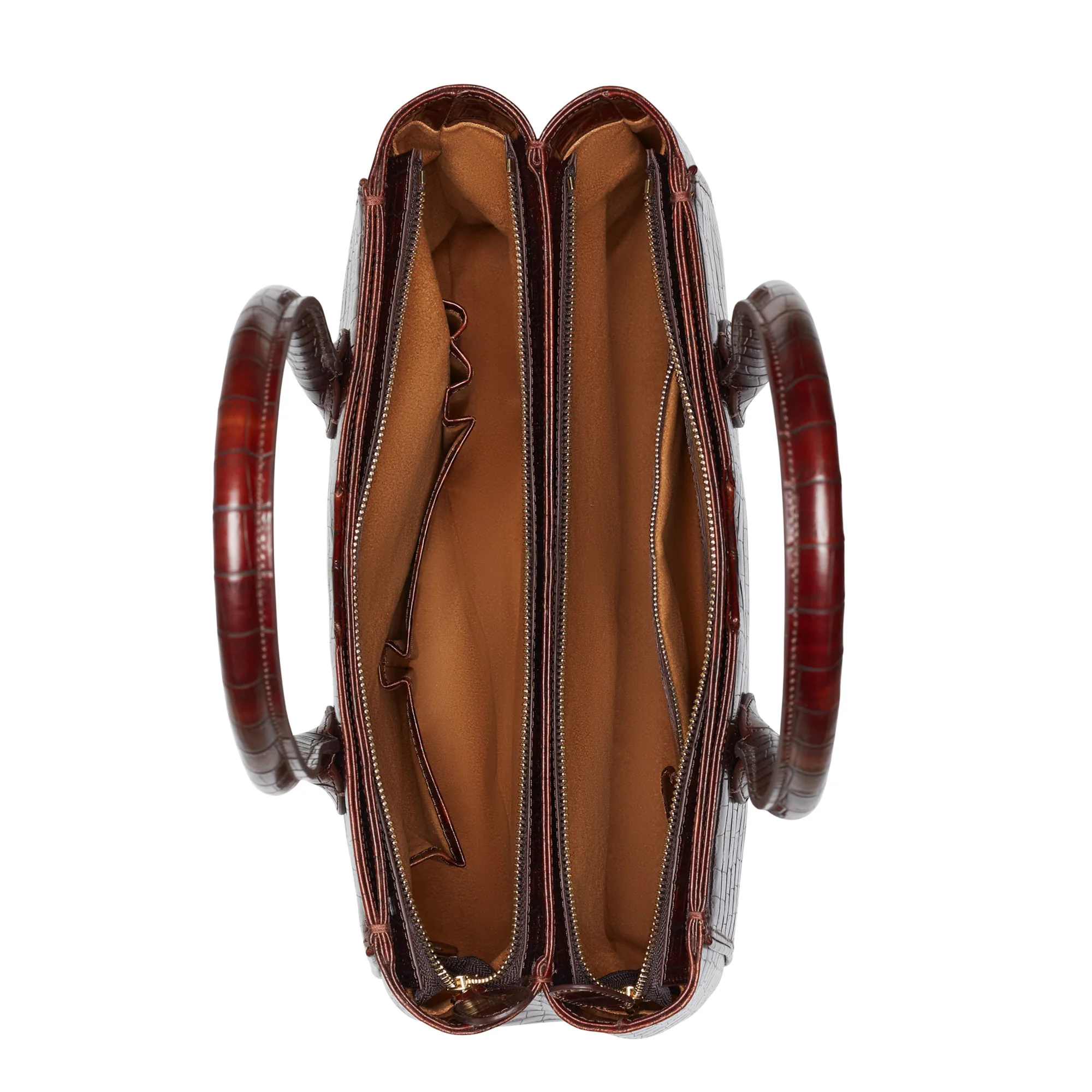 Isabel Bernard Honoré Cloè Croco Brown Handbag IB25006 - Image 7