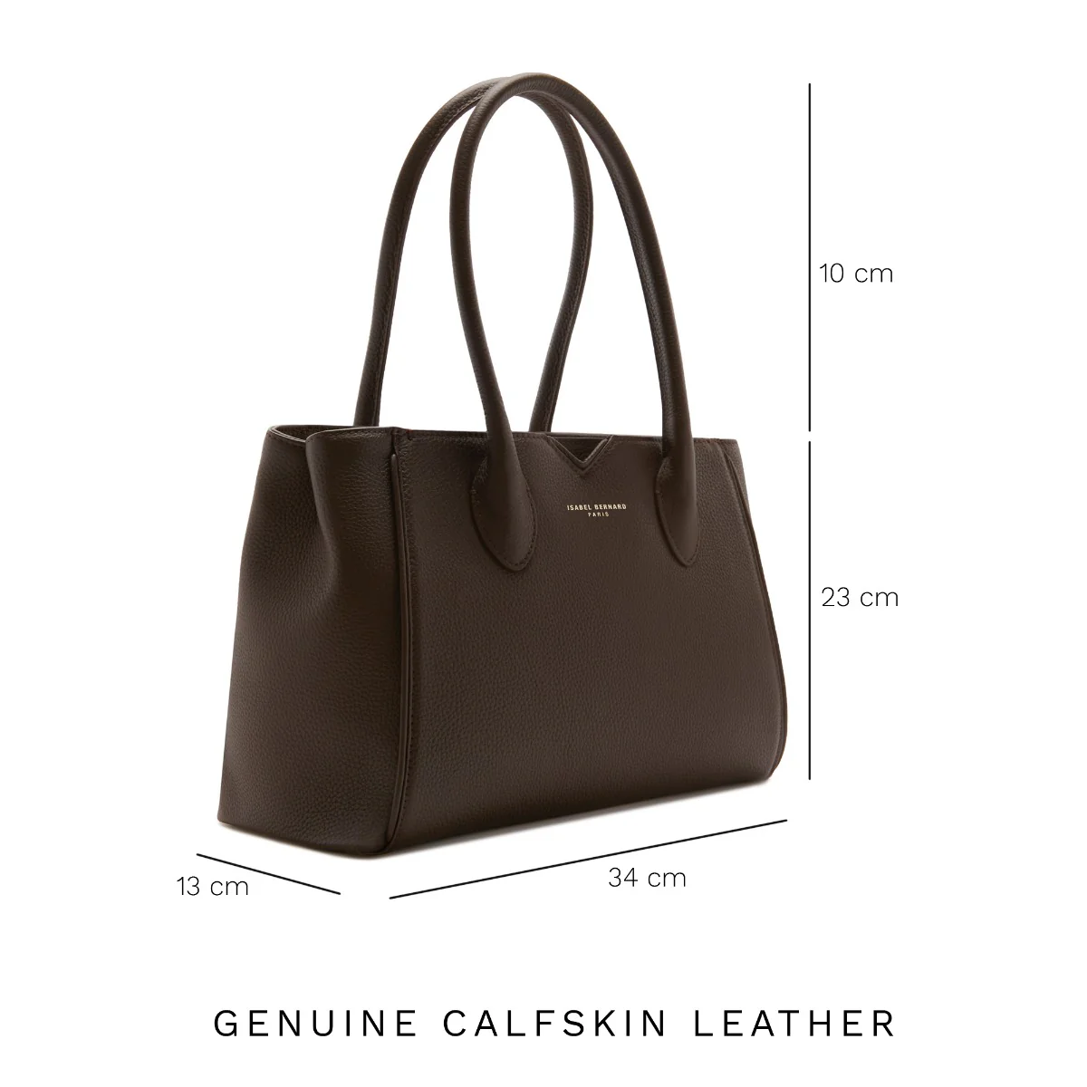 Isabel Bernard Honoré Cloe Midi brown calfskin leather handbag IB25082-031 - Image 7