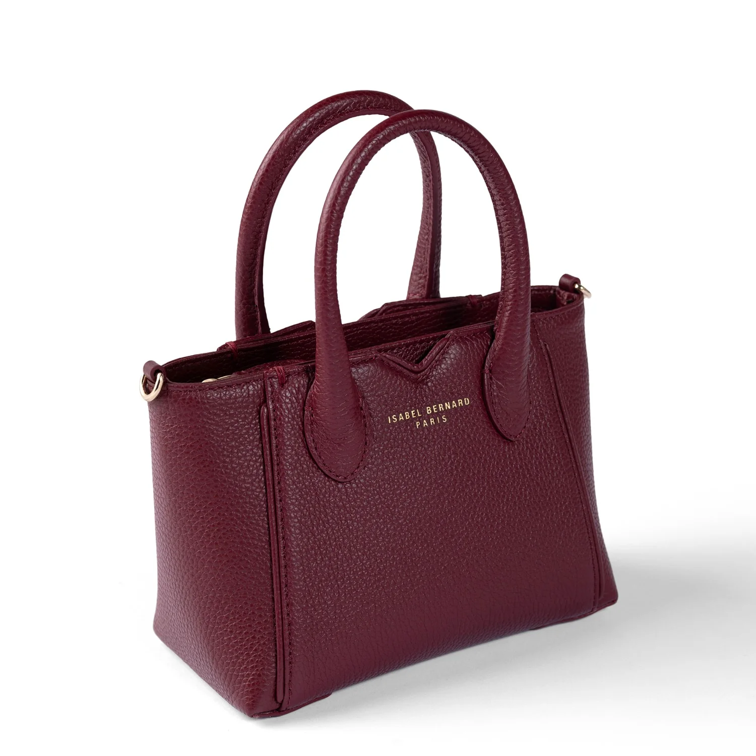 Isabel Bernard Honoré Cloe Mini Bordeaux Calfskin Leather Handbag IB21124-052 - Image 9