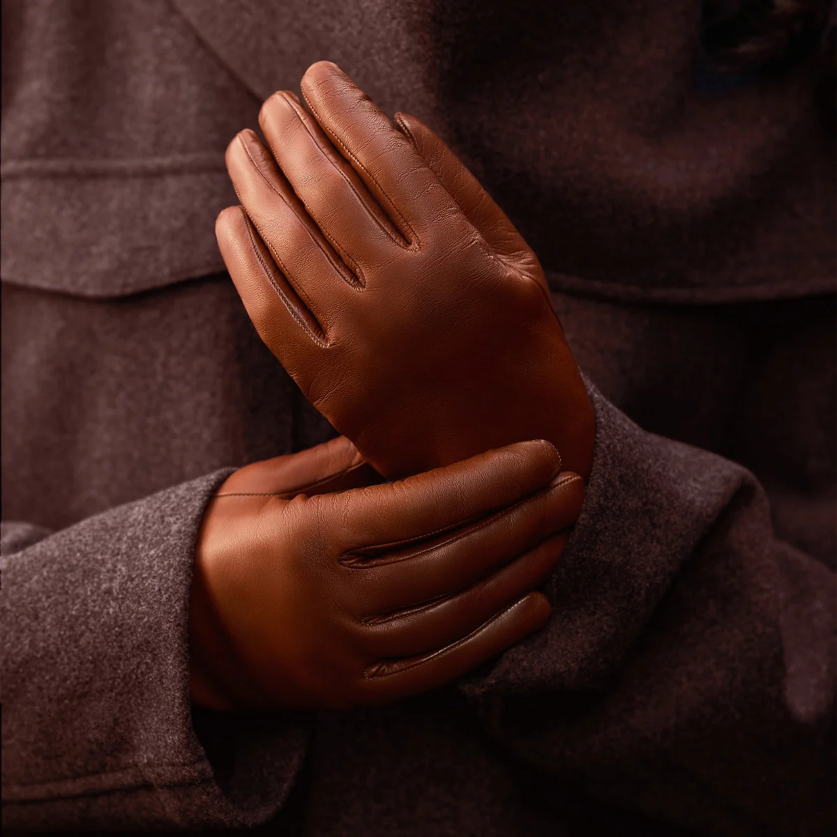 Isabel Bernard Honoré Eleanor cognac goatskin leather gloves IB67000-336-7 - Image 2