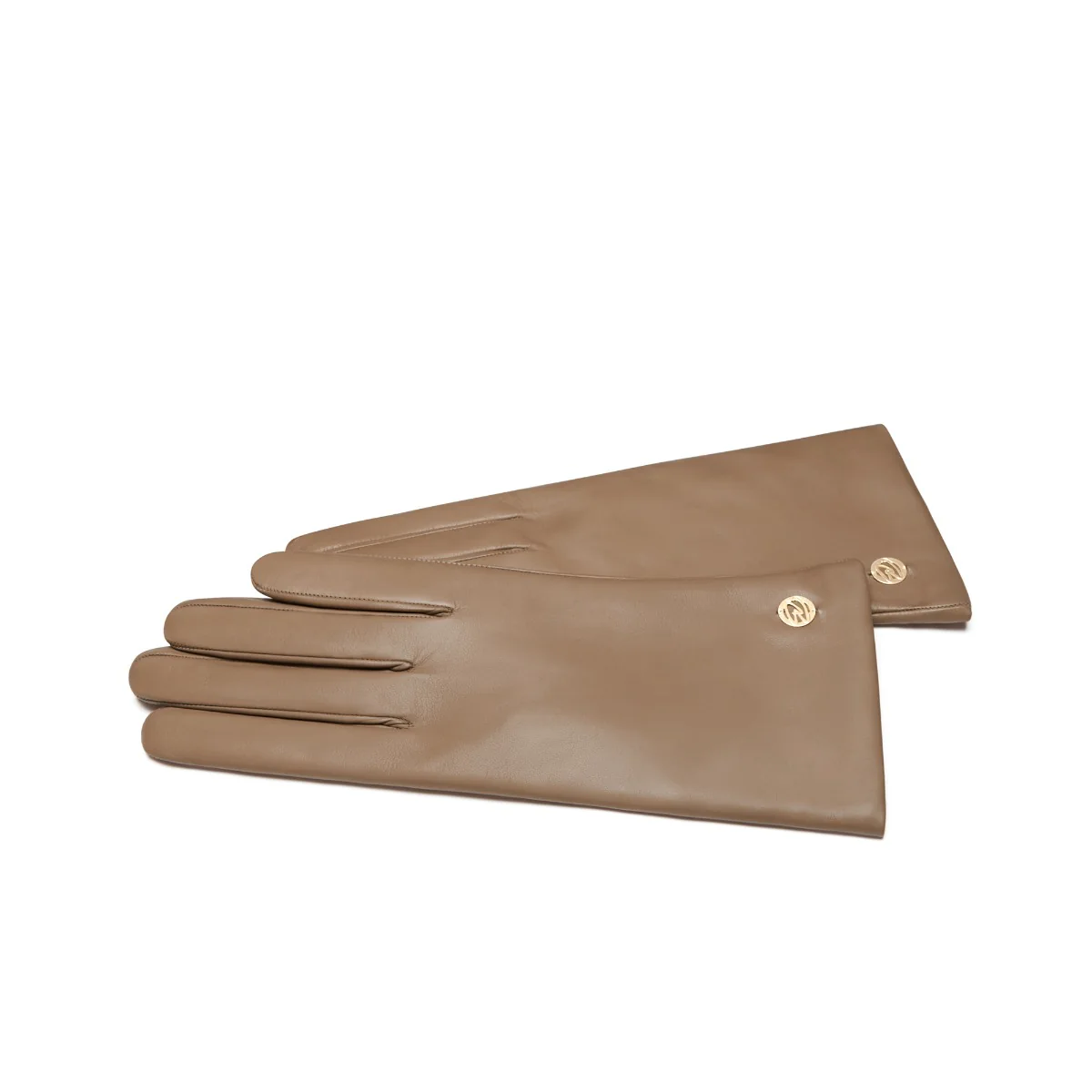 Isabel Bernard Honoré Eleanor taupe goatskin leather gloves IB67000-378-6.5 - Image 4