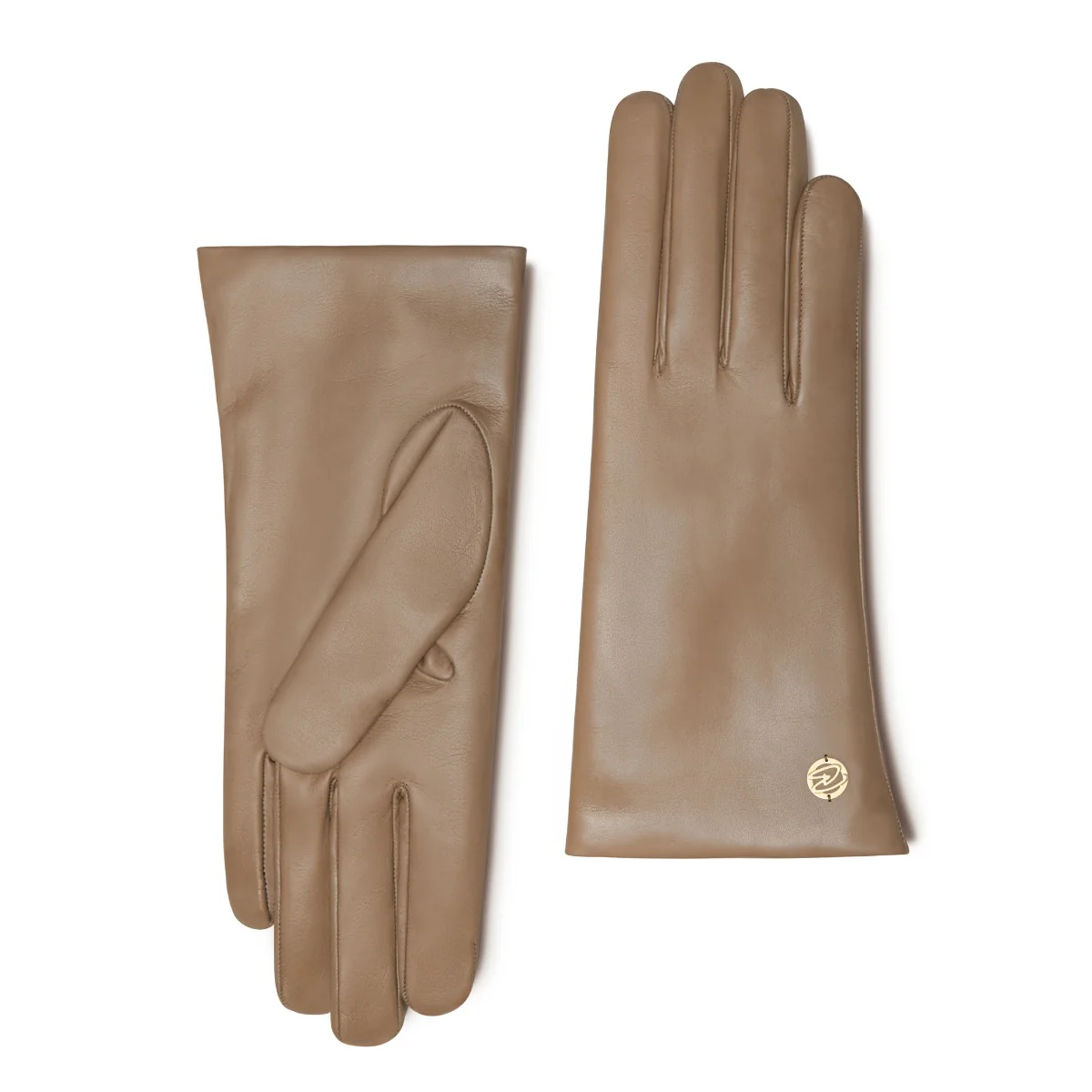 Isabel Bernard Honoré Eleanor taupe goatskin leather gloves IB67000-378-6.5 - Image 5