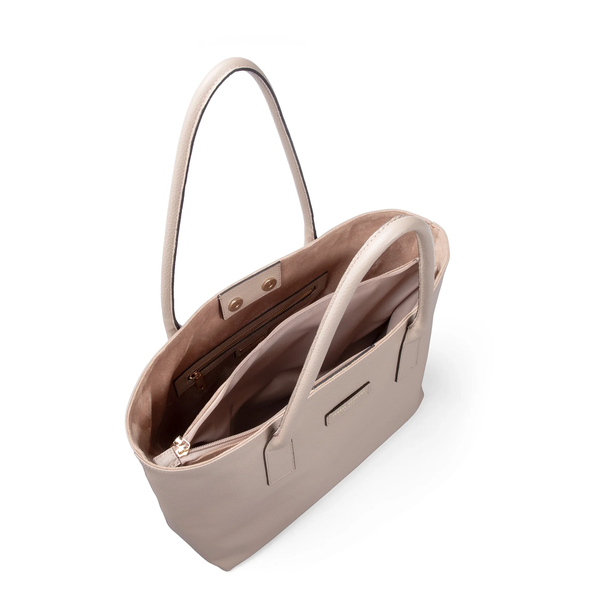 Isabel Bernard Honoré Elin Taupe calfskin leather shoulder bag IB25111-078 - Image 4