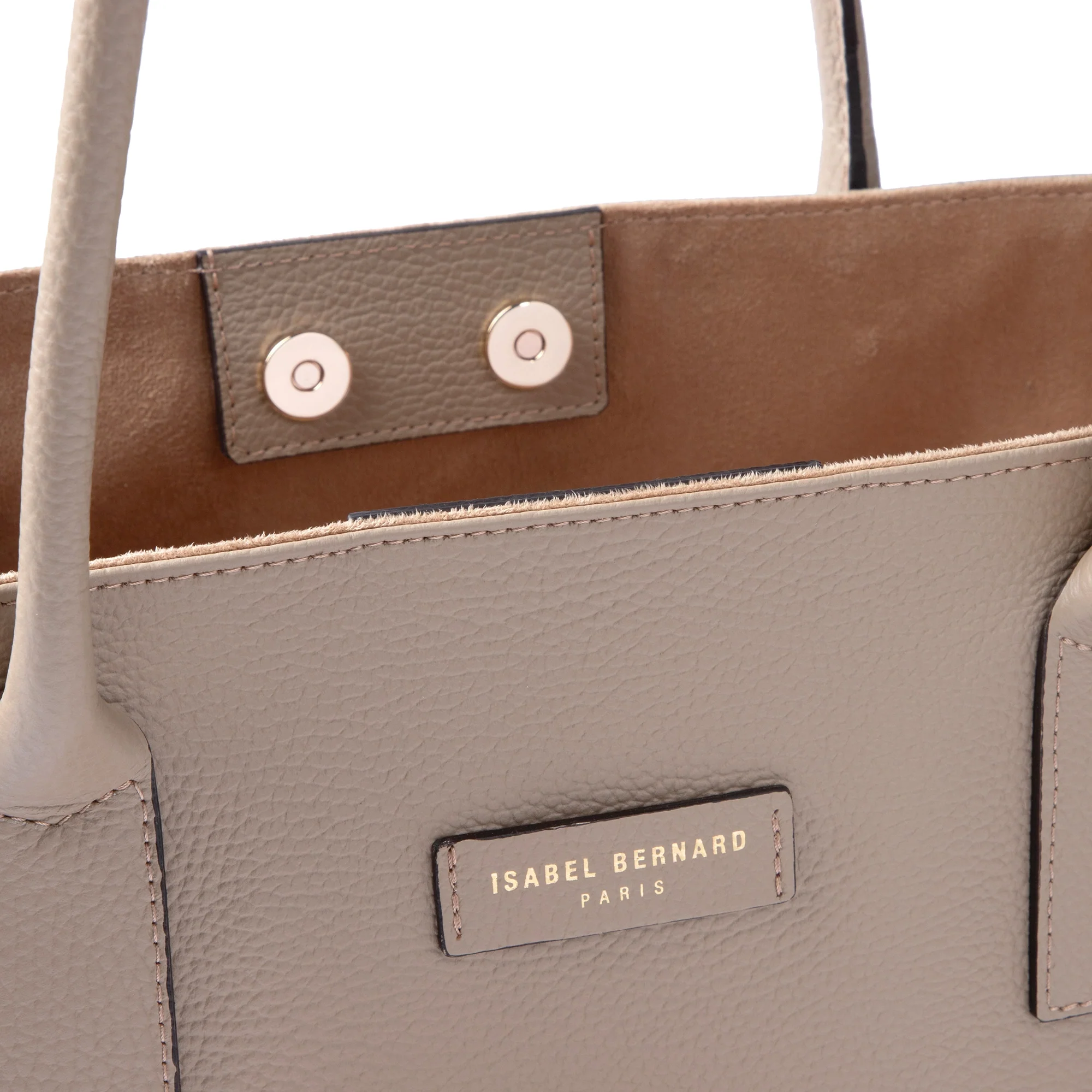 Isabel Bernard Honoré Elin Taupe calfskin leather shoulder bag IB25111-078 - Image 6