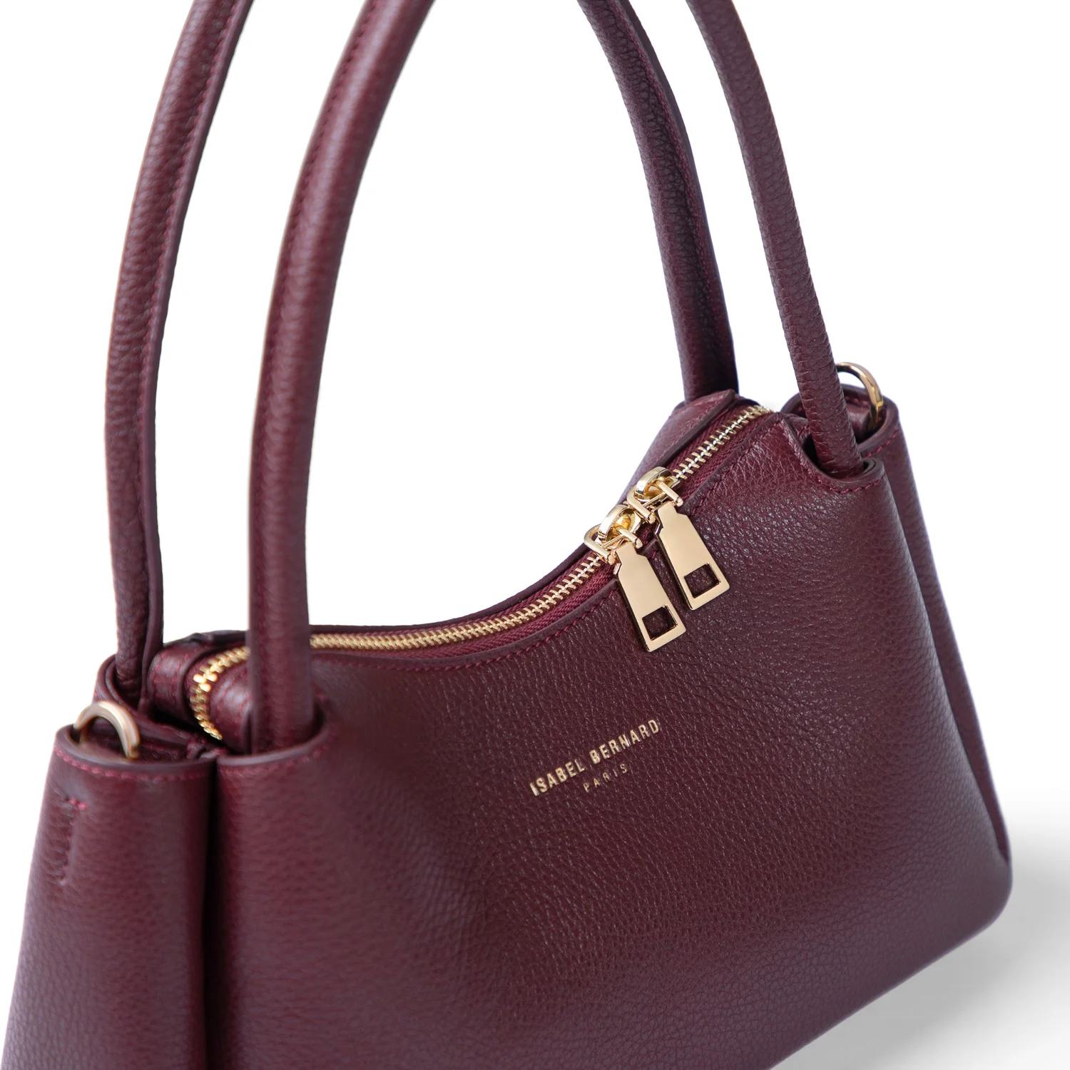 Isabel Bernard Honoré Eve Burgundy Calfskin Leather handbag IB21133-052 - Image 6