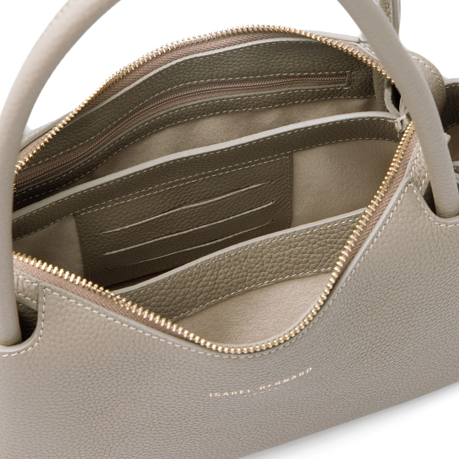 Isabel Bernard Honoré Eve Taupe Calfskin Leather handbag IB21133-078 - Image 7