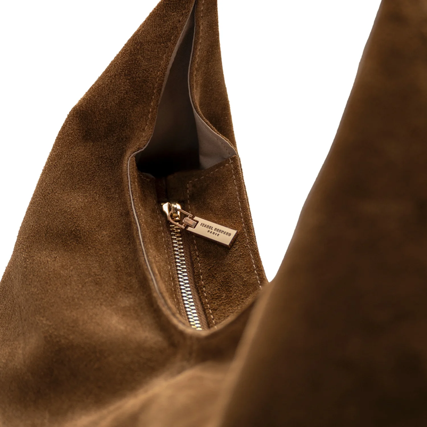 Isabel Bernard Honoré Grace brown suede shoulder bag IB25093-130 - Image 6