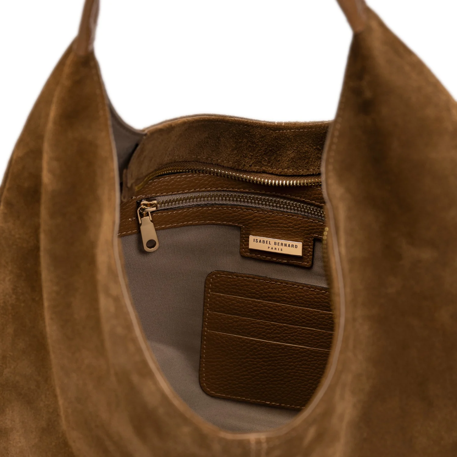 Isabel Bernard Honoré Grace brown suede shoulder bag IB25093-130 - Image 7