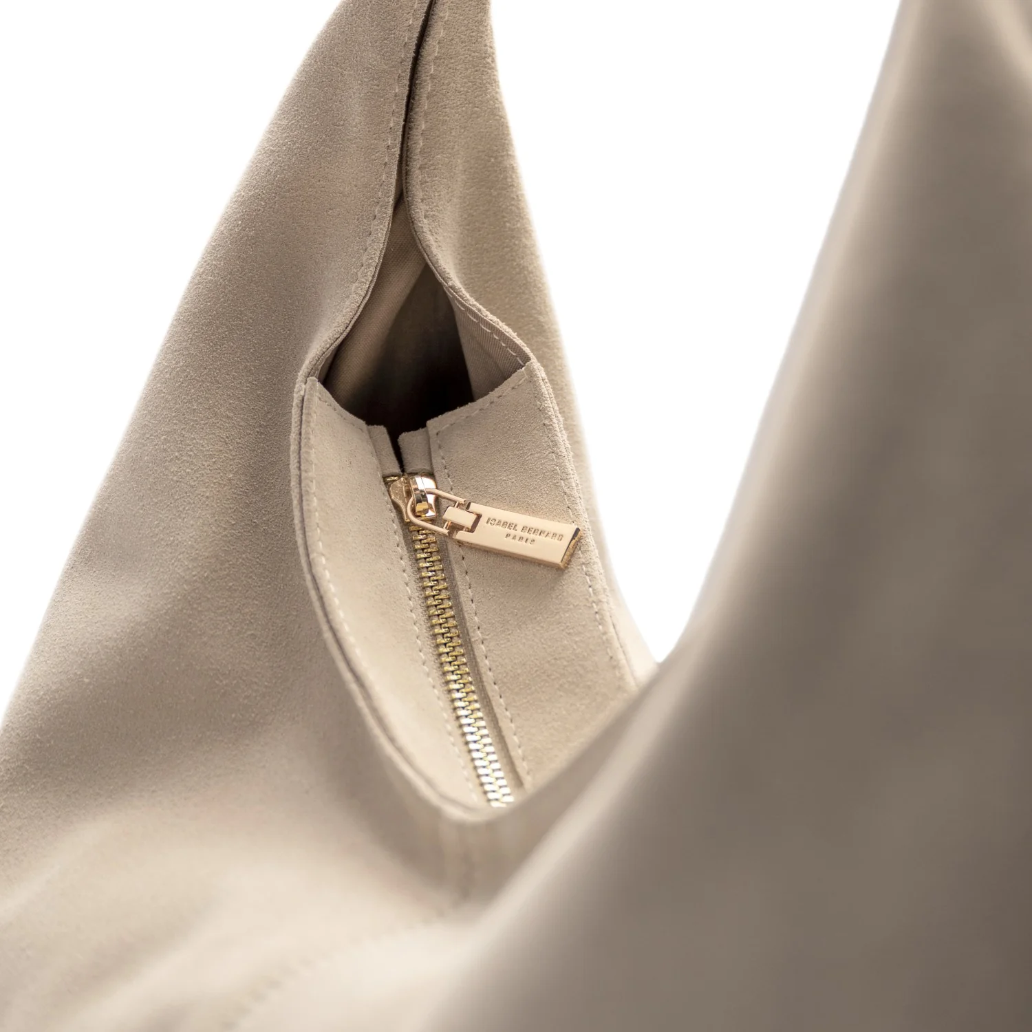 Isabel Bernard Honoré Grace cream suede shoulder bag IB25093-170 - Image 6