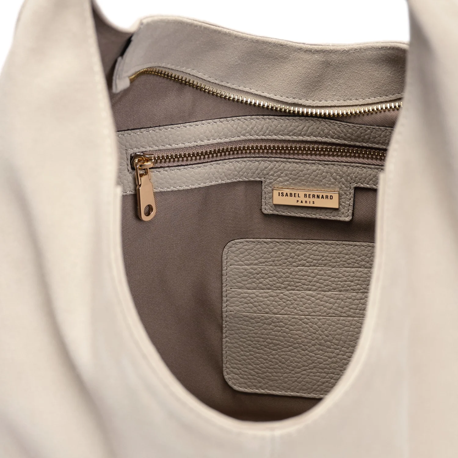 Isabel Bernard Honoré Grace cream suede shoulder bag IB25093-170 - Image 7