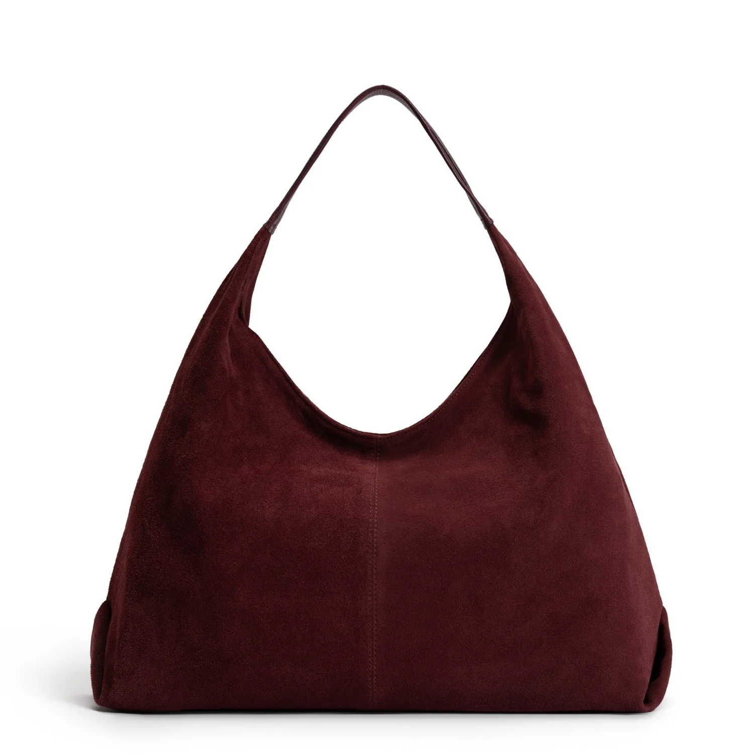Isabel Bernard Honoré Grace dark bordeaux suede shoulder bag IB25093-152 - Image 5