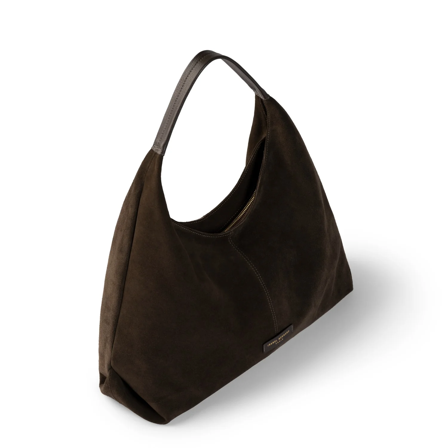 Isabel Bernard Honoré Grace dark brown suede shoulder bag IB25093-131 - Image 9