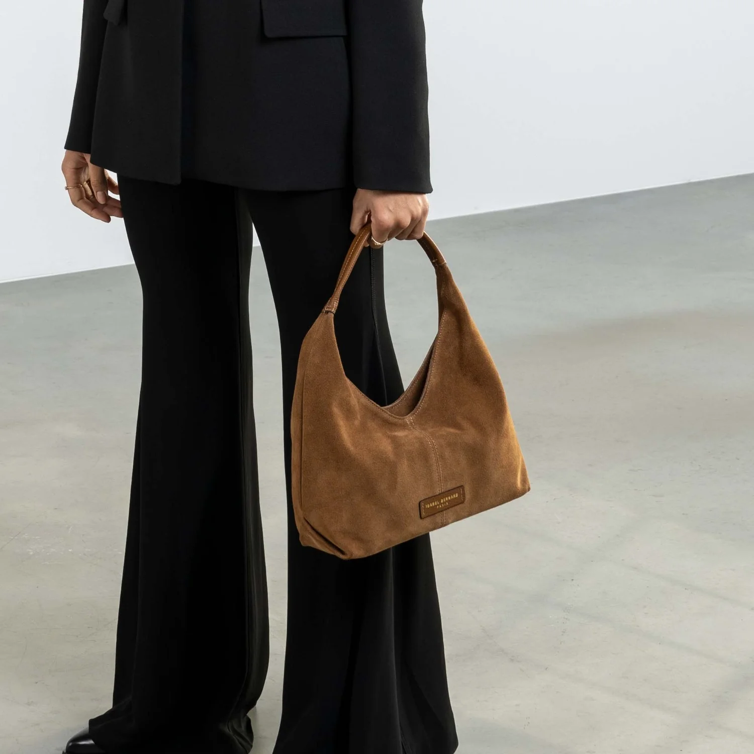 Isabel Bernard Honoré Grace mini brown suede handbag  IB21132-130 - Image 2