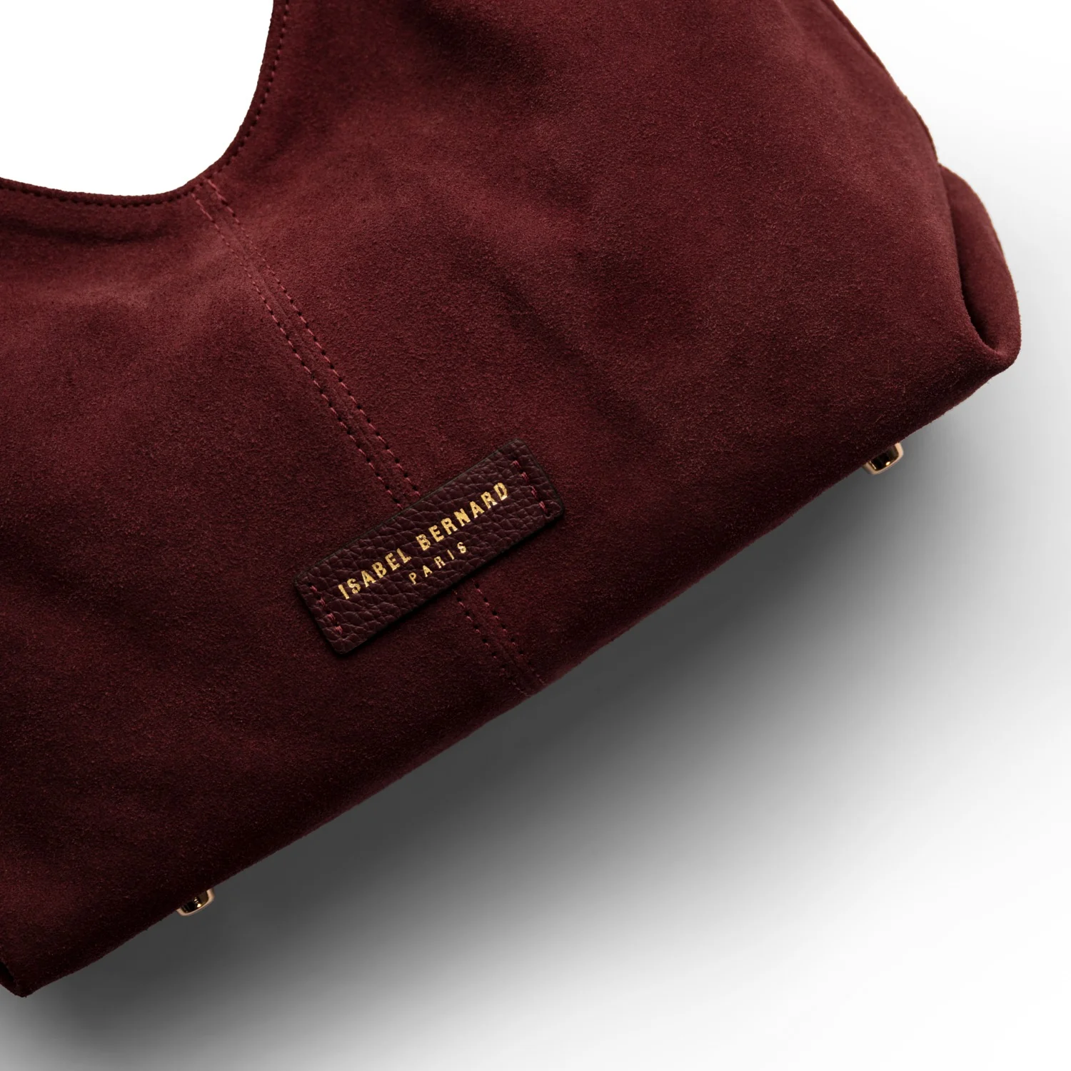Isabel Bernard Honoré Grace mini dark bordeaux suede handbag  IB21132-152 - Image 8